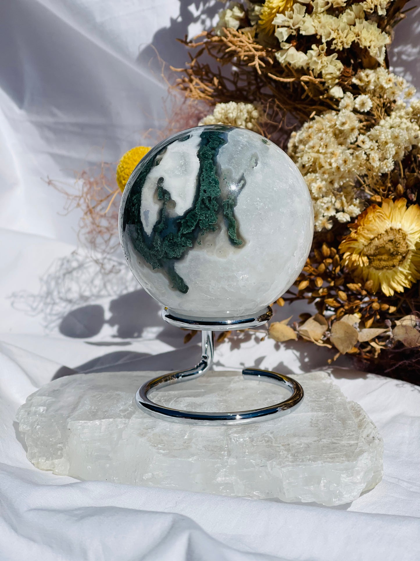 Moss Agate Sphere #2