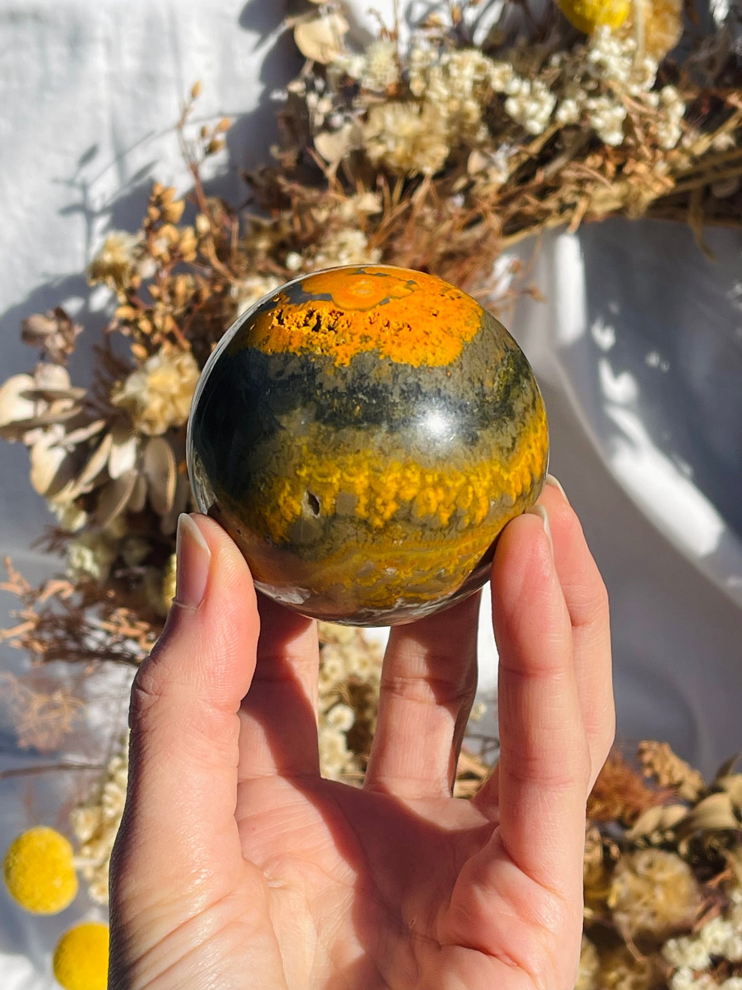 Bumble Bee Jasper Sphere