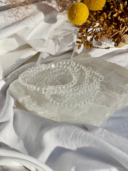 Clear Quartz Facet Bracelet