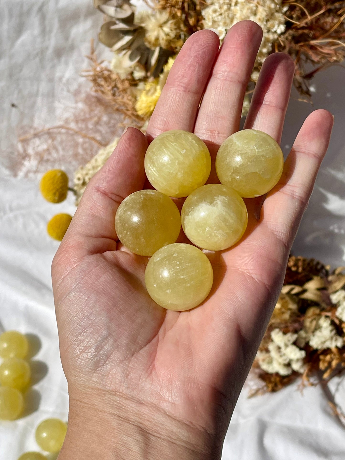 Lemon Calcite Sphere