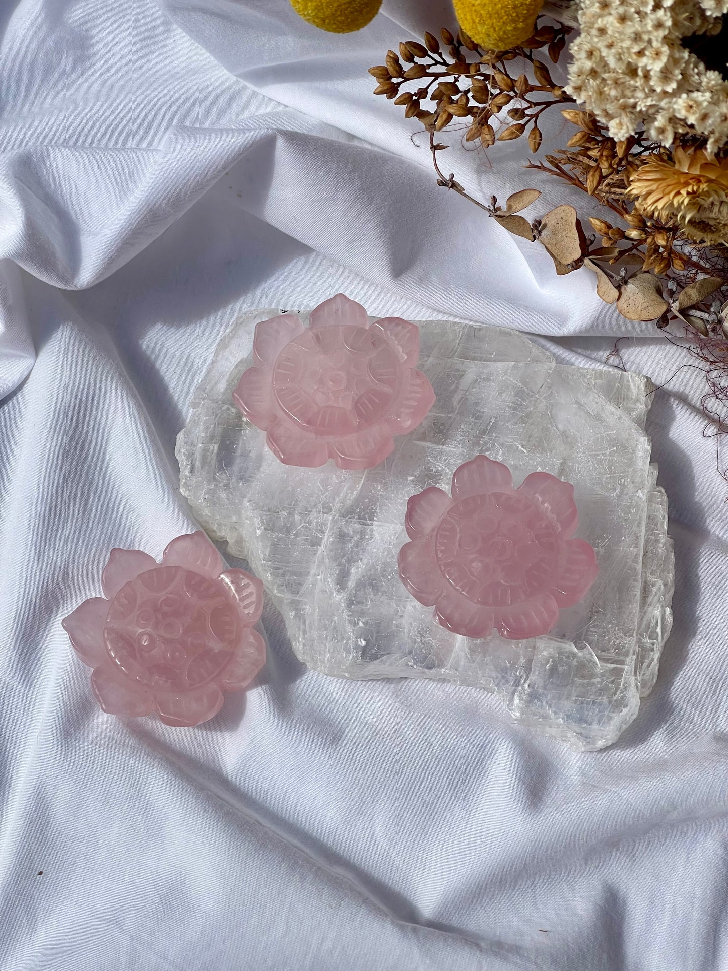 Rose Quartz Lotus