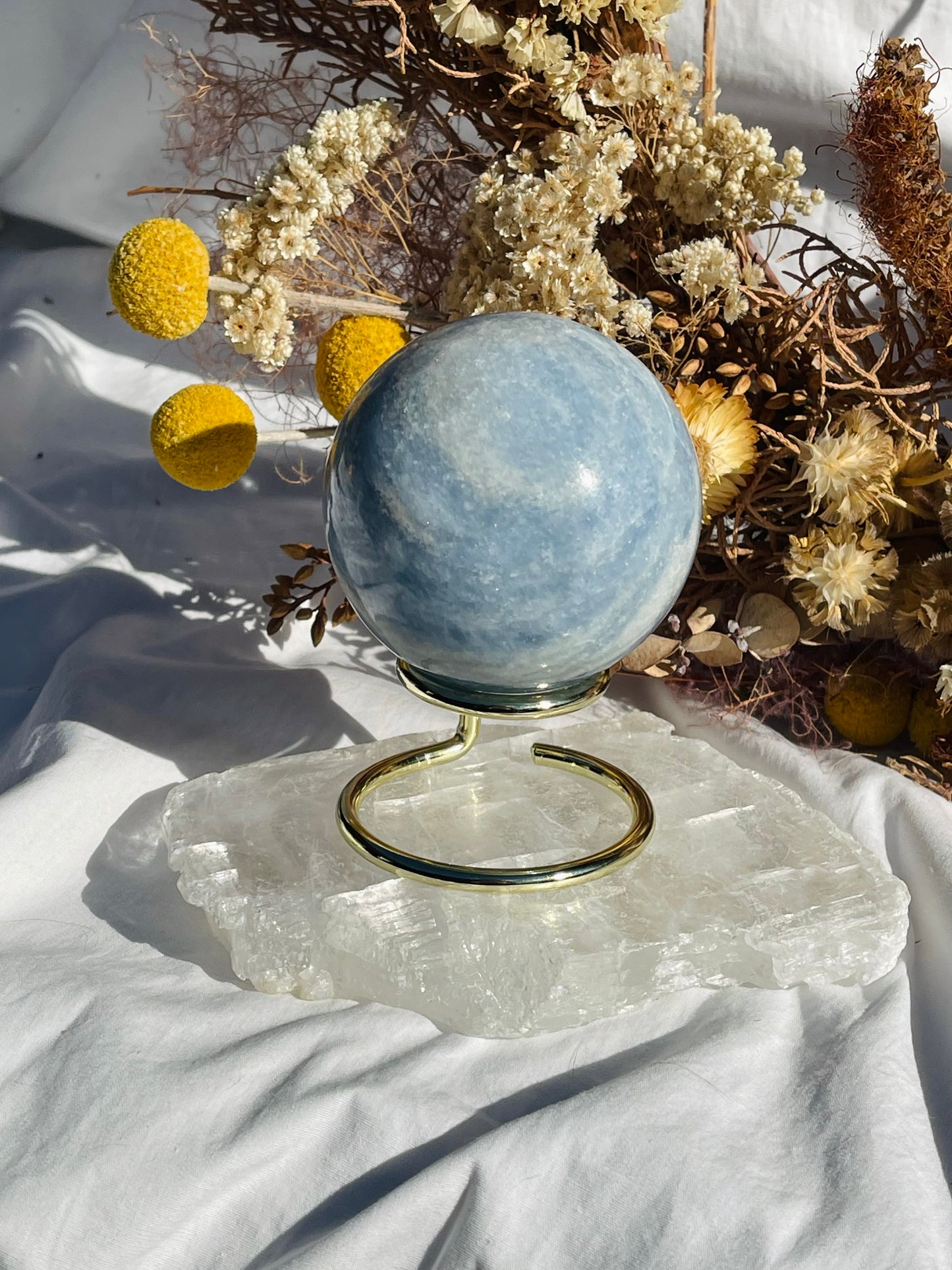 Blue Calcite Sphere