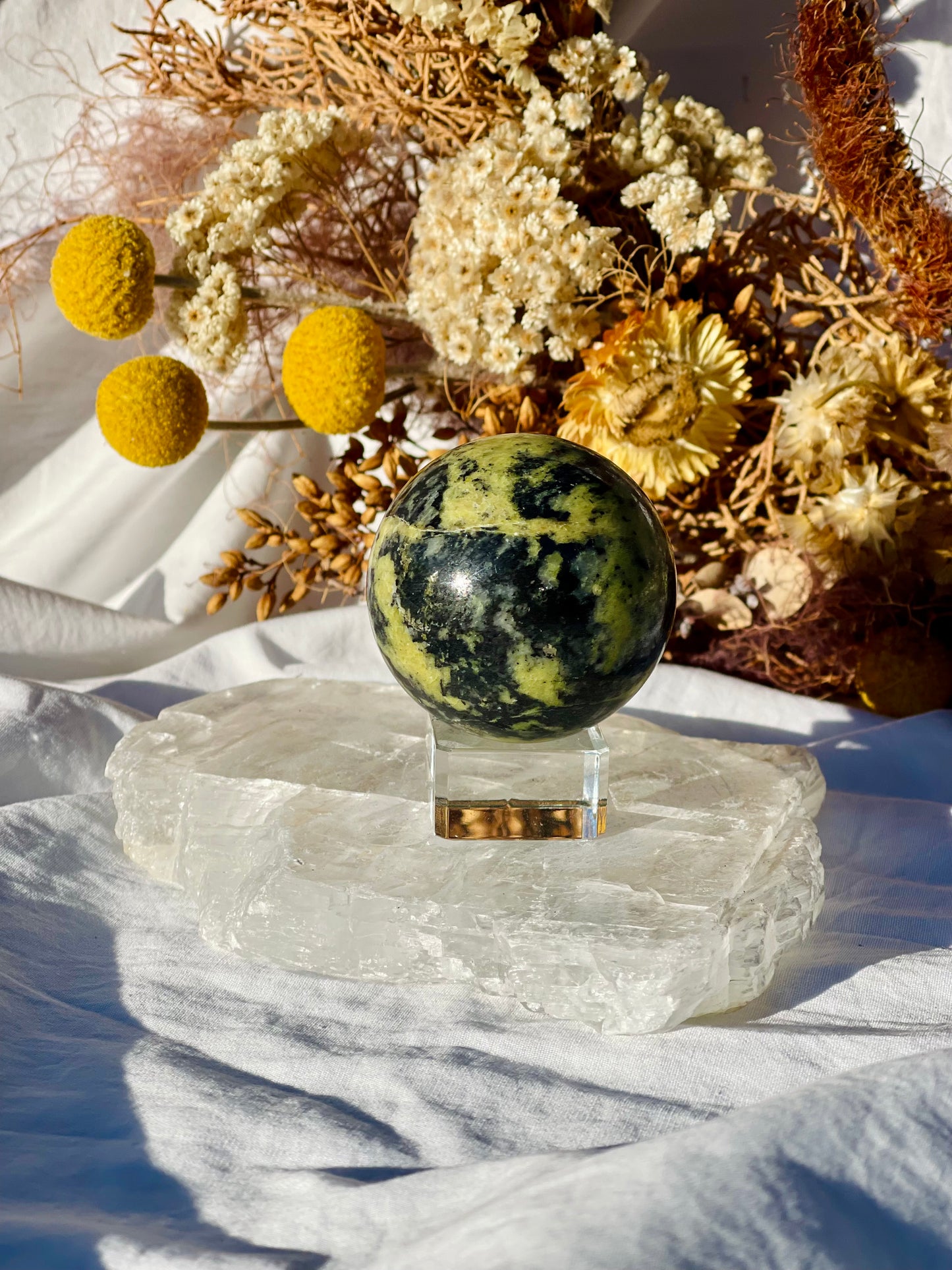 Jade & Hematite Sphere #2