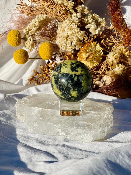 Jade & Hematite Sphere #2