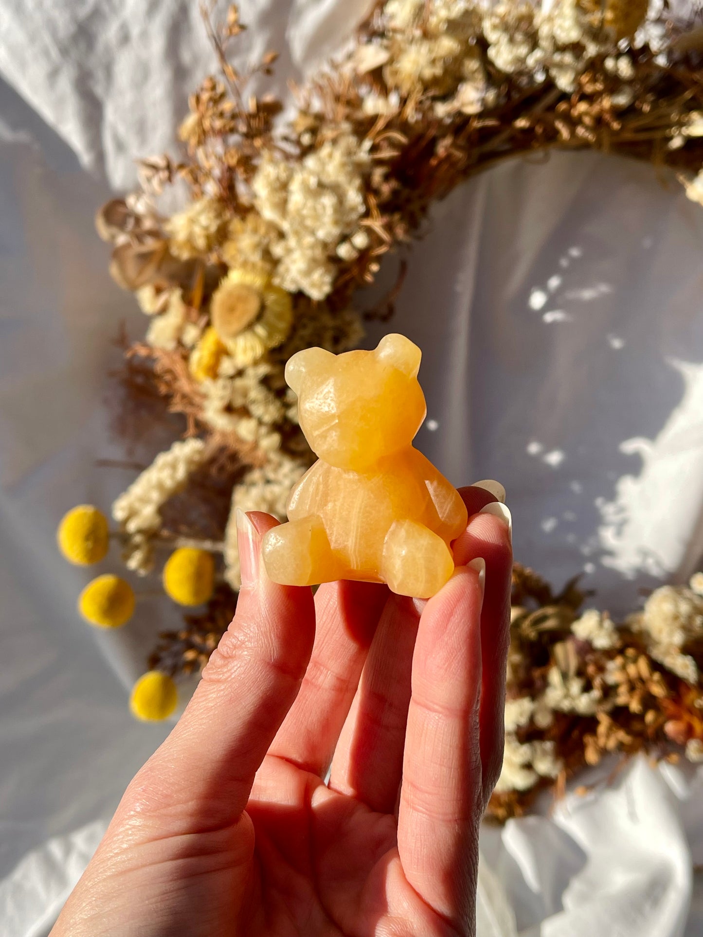 Orange Calcite Bear