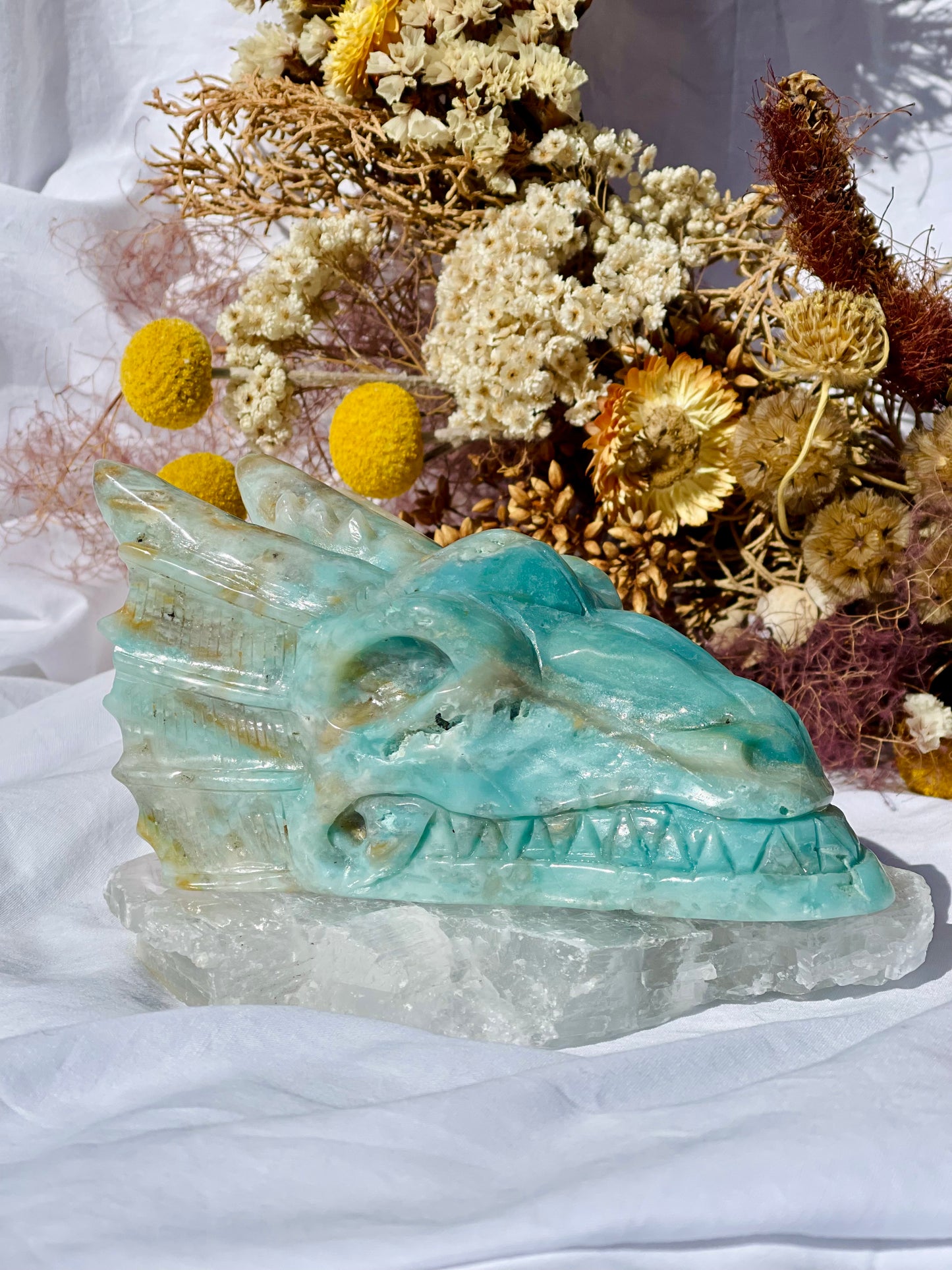 Brazilian Amazonite Dragon Head