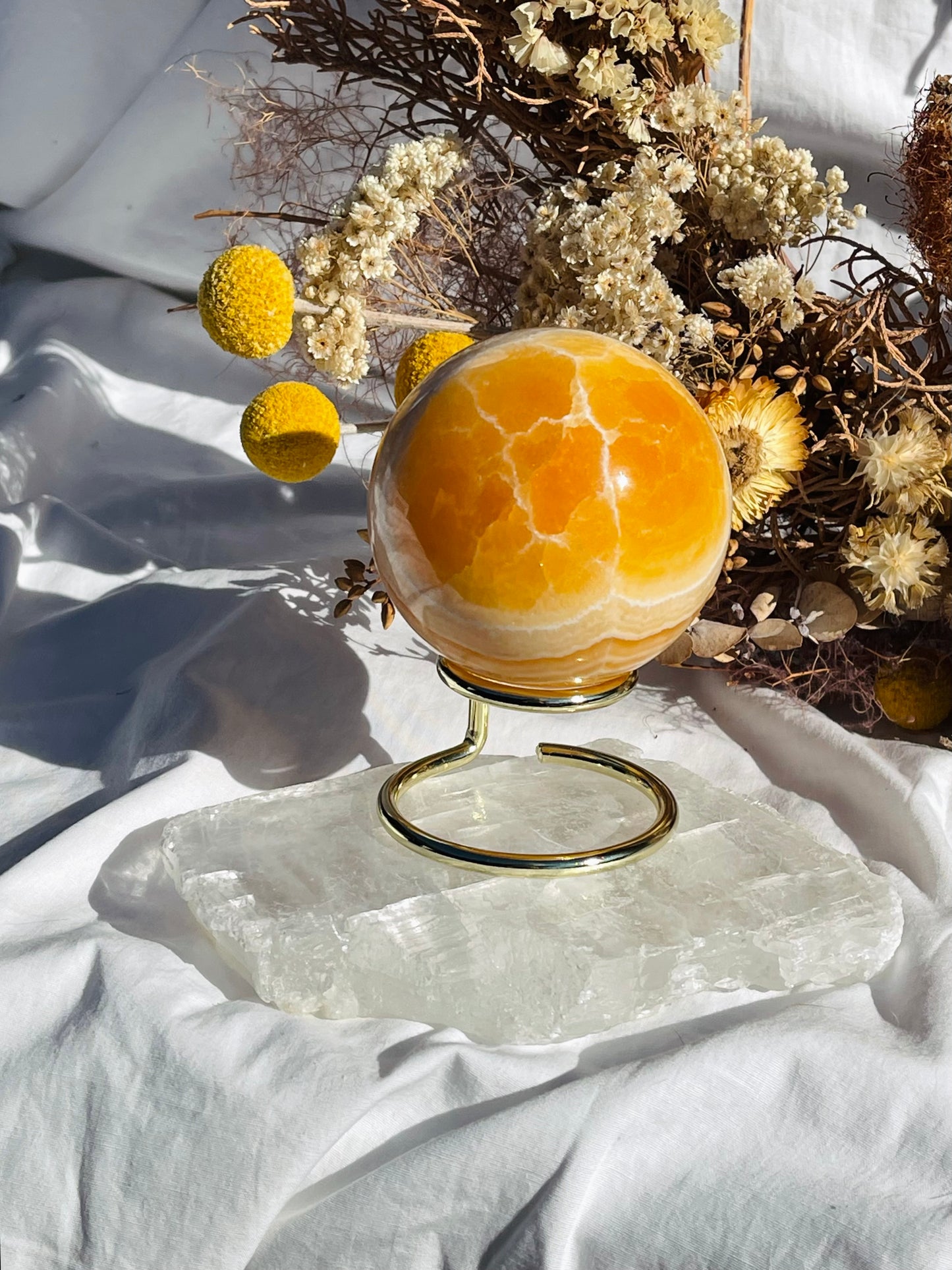 Orange Calcite Sphere