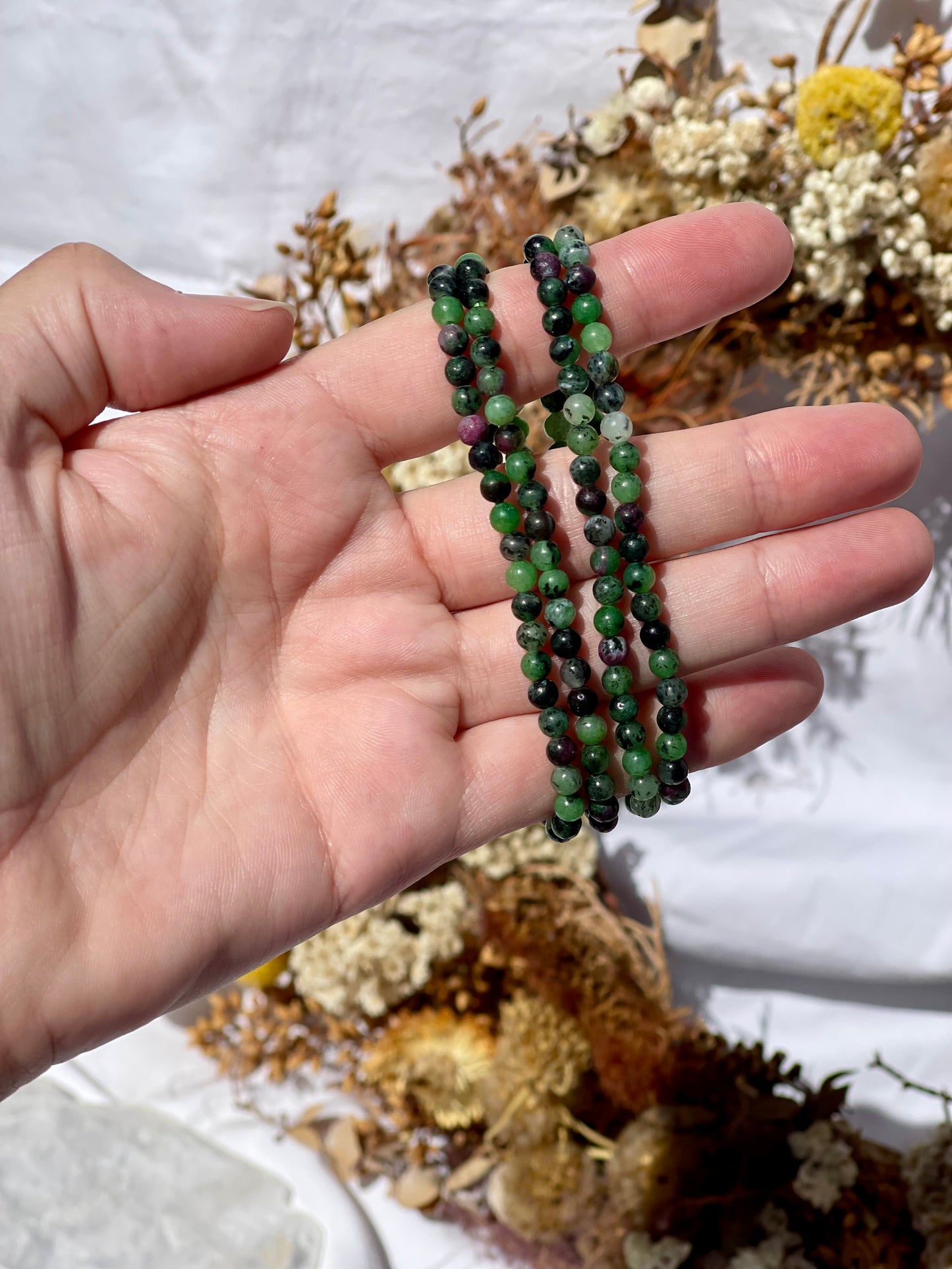 Ruby Zoisite Bracelet
