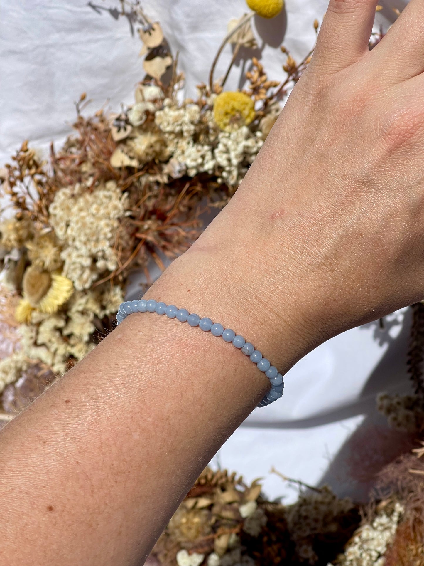 Angelite Bracelet | 4mm