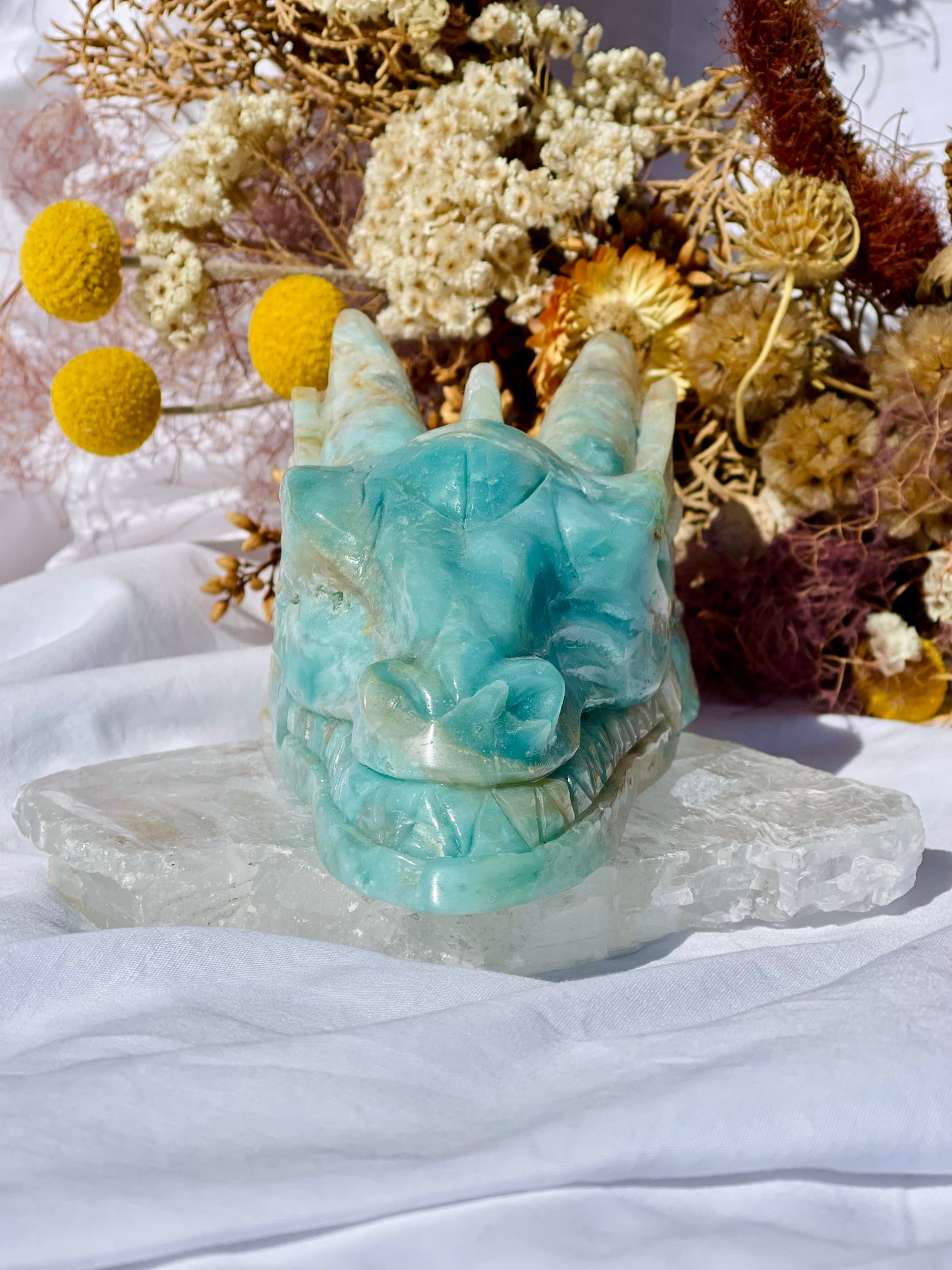 Brazilian Amazonite Dragon Head