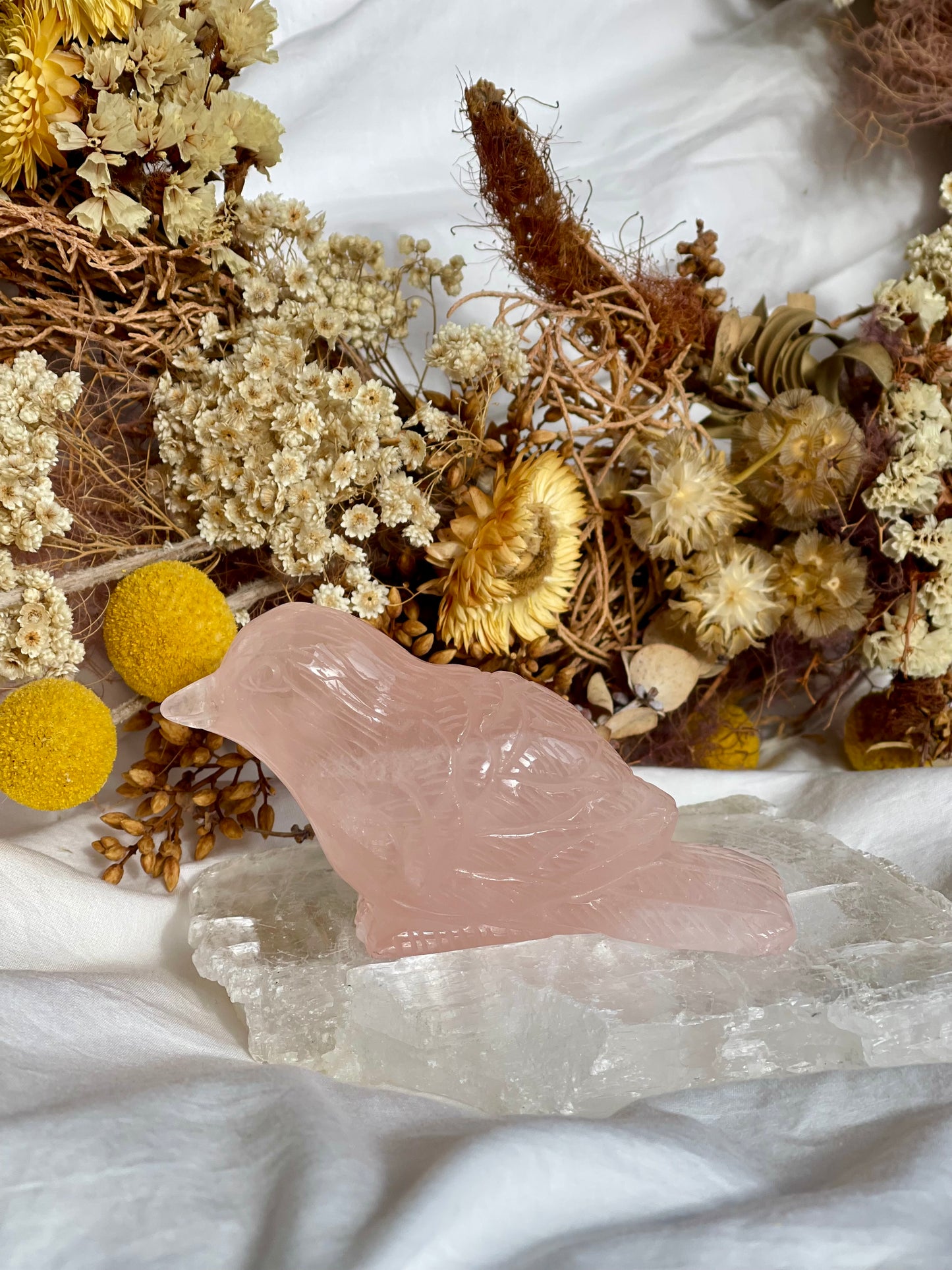 Rose Quartz Bird