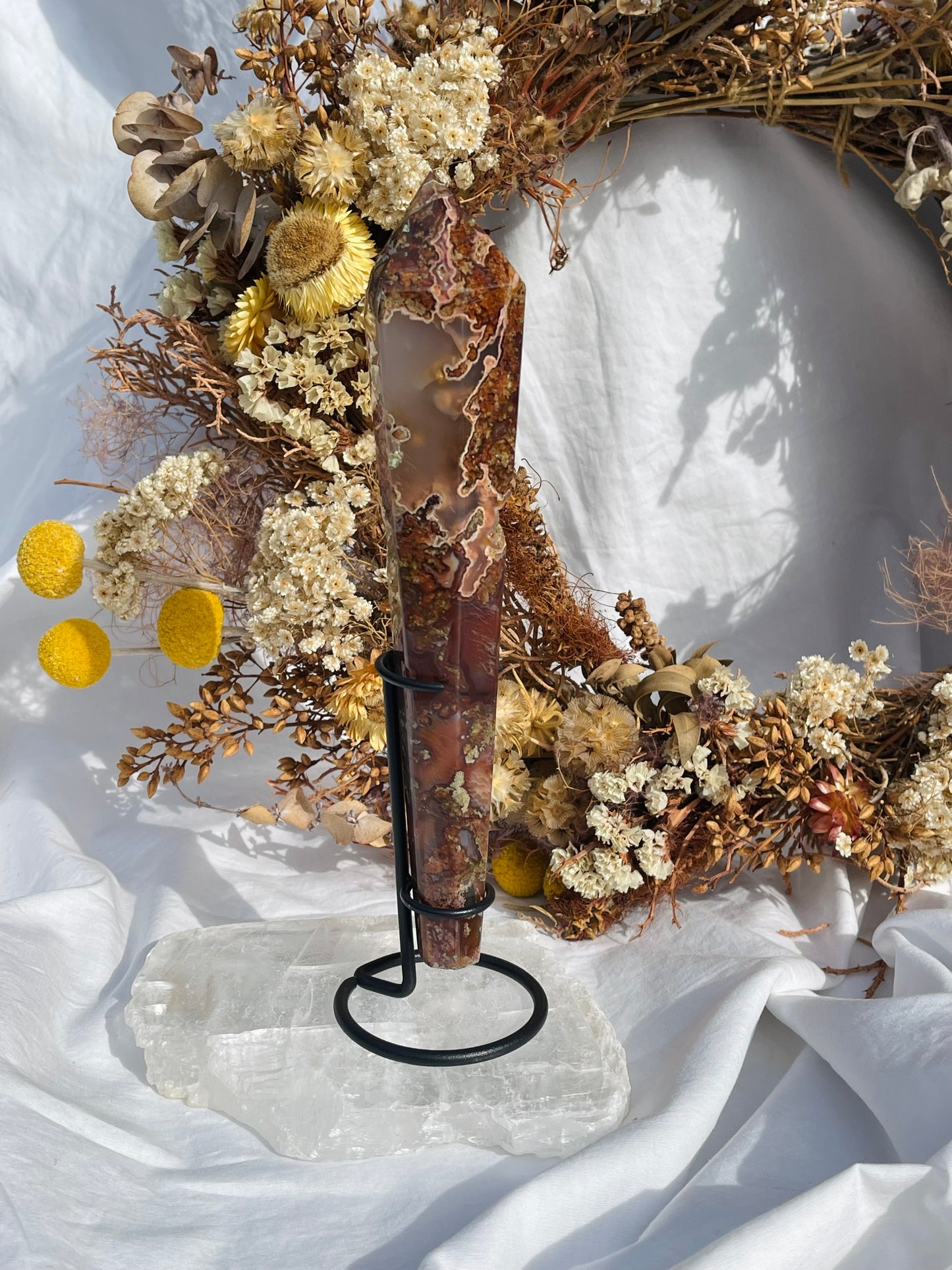 Red Moss Agate Wand
