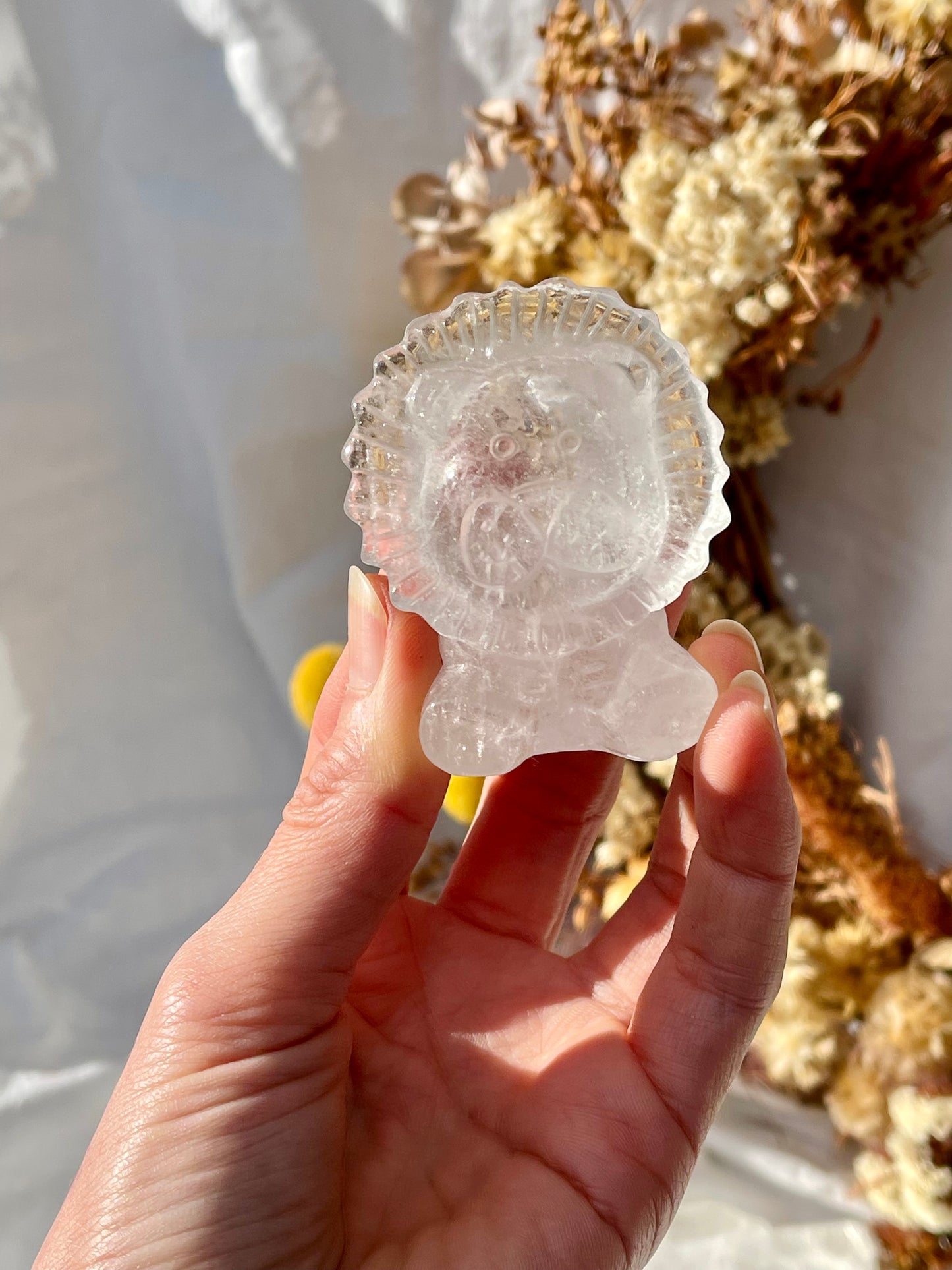 Clear Quartz Lion