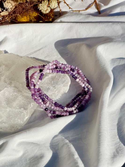 Lepidolite Facet Bracelet