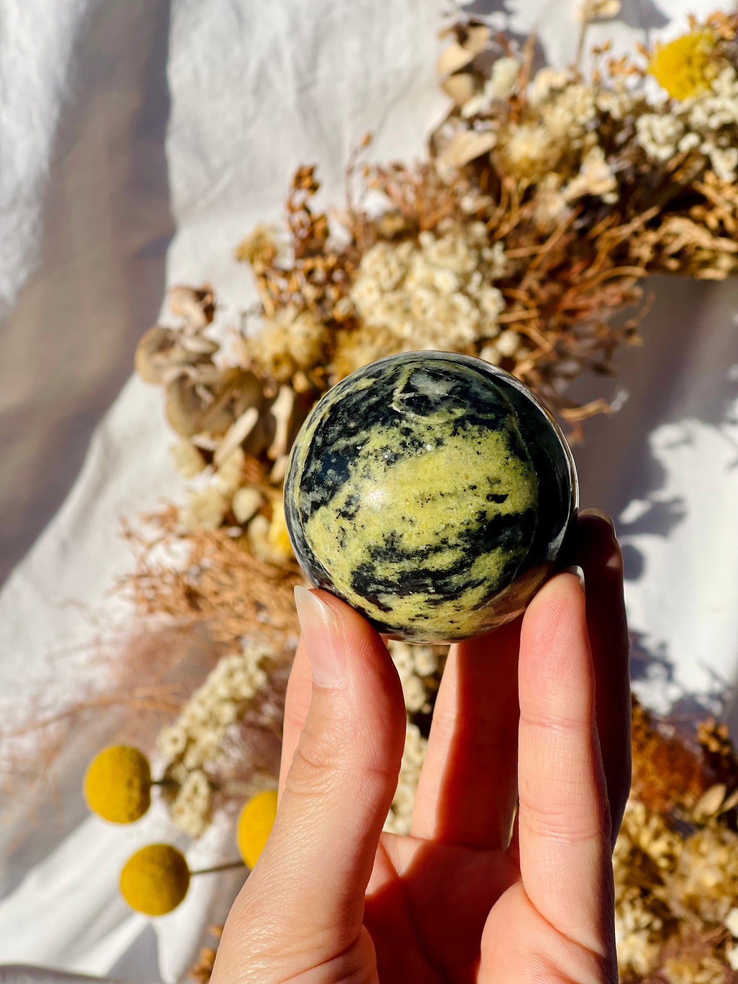 Jade & Hematite Sphere #2