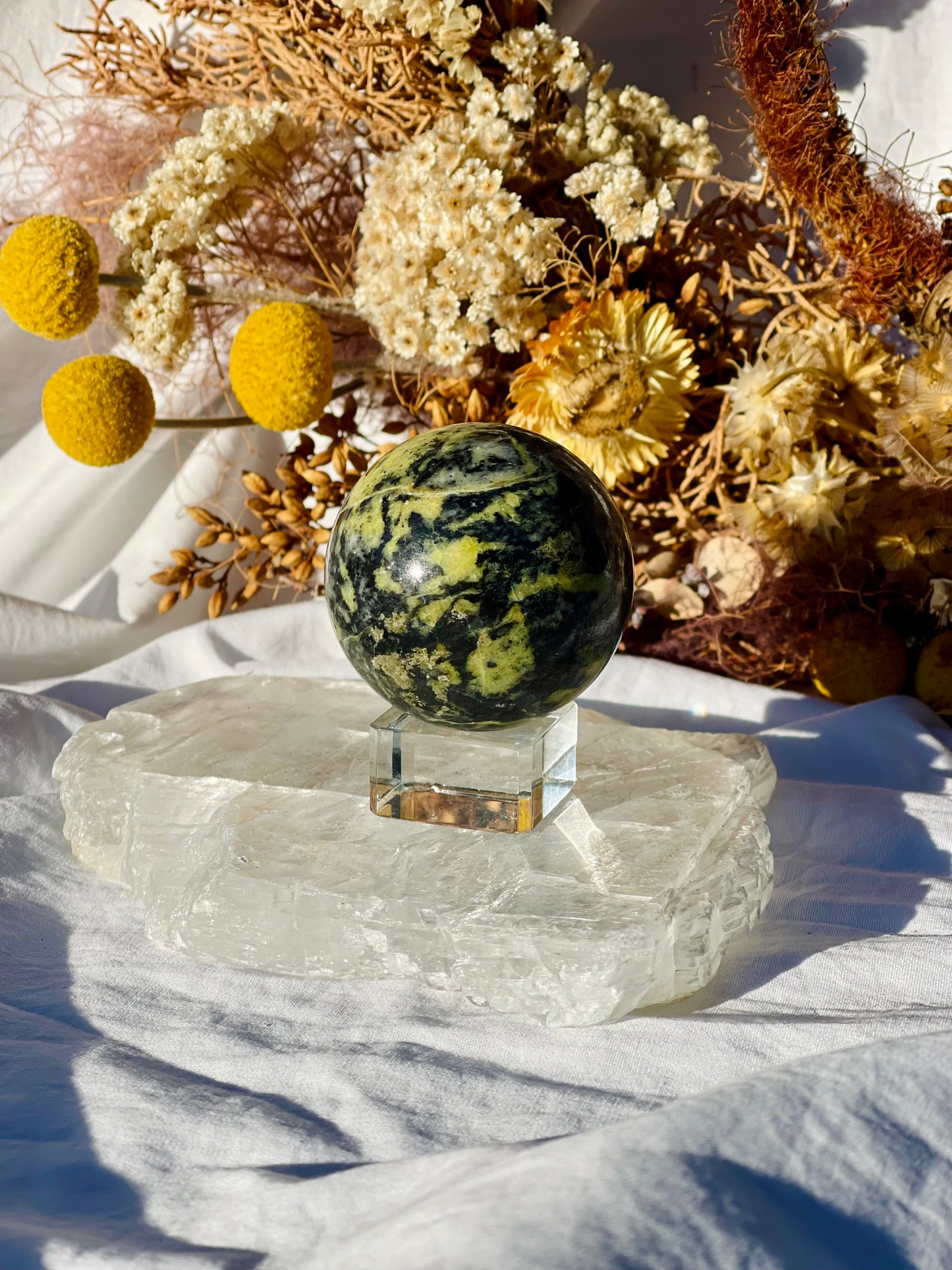 Jade & Hematite Sphere #2