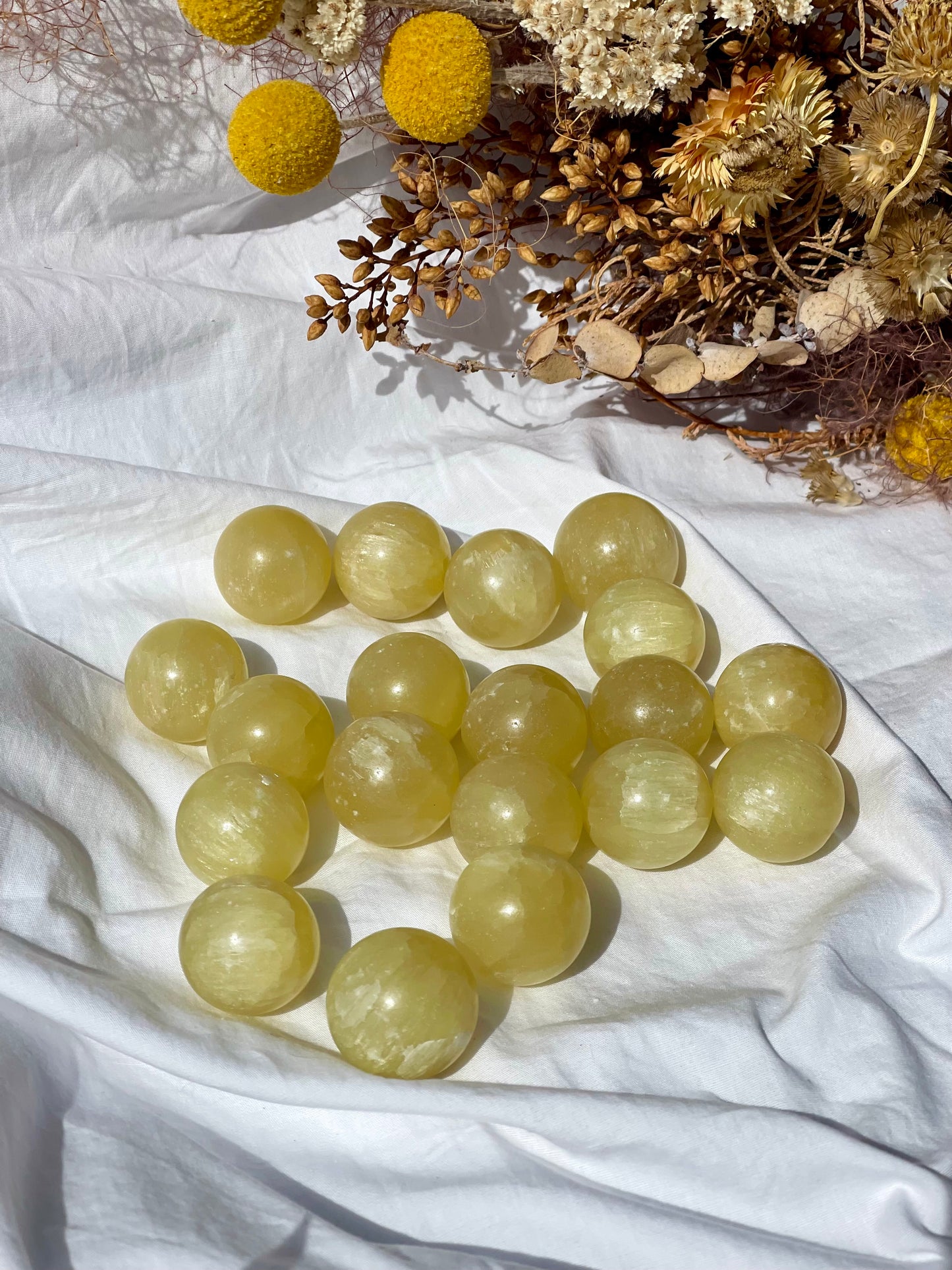 Lemon Calcite Sphere
