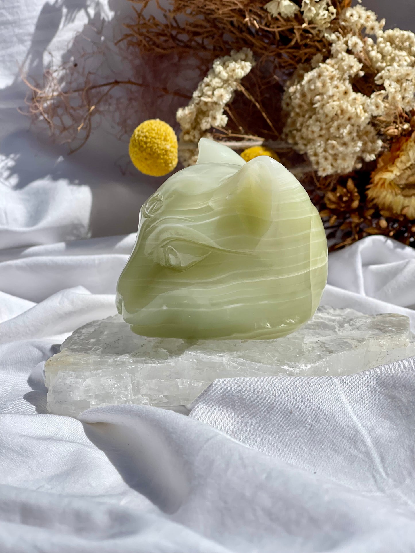 Afghanistan Jade Cat Head
