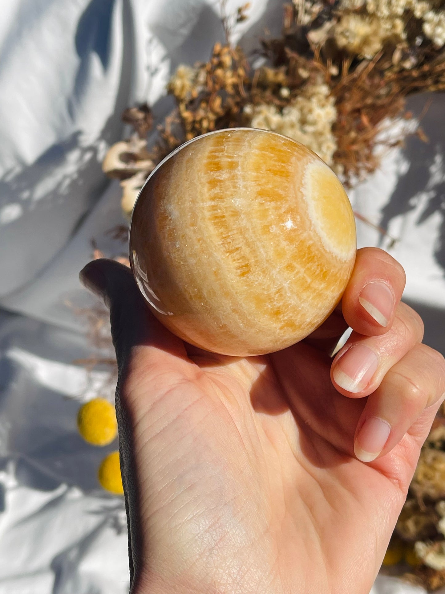 Orange Calcite Sphere