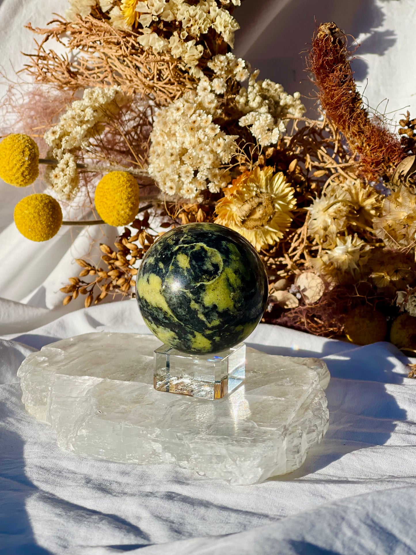 Jade & Hematite Sphere #2