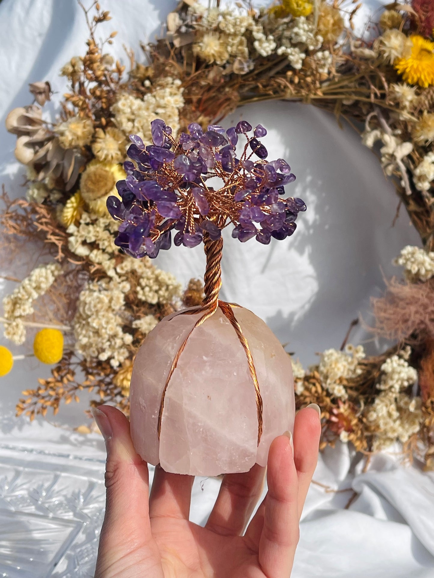 Amethyst | Rose Quartz Tree #2