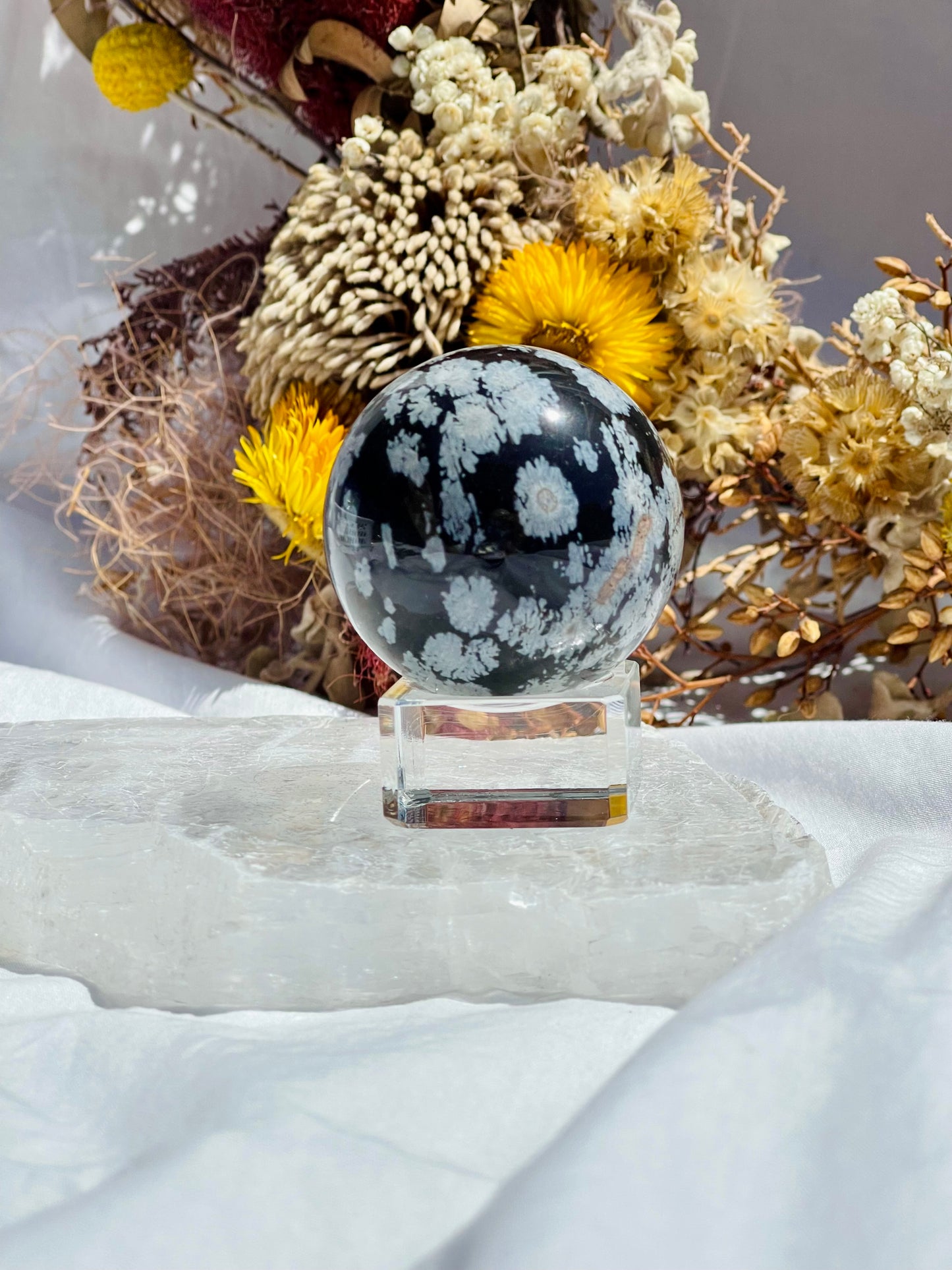 Snowflake Obsidian Sphere #3