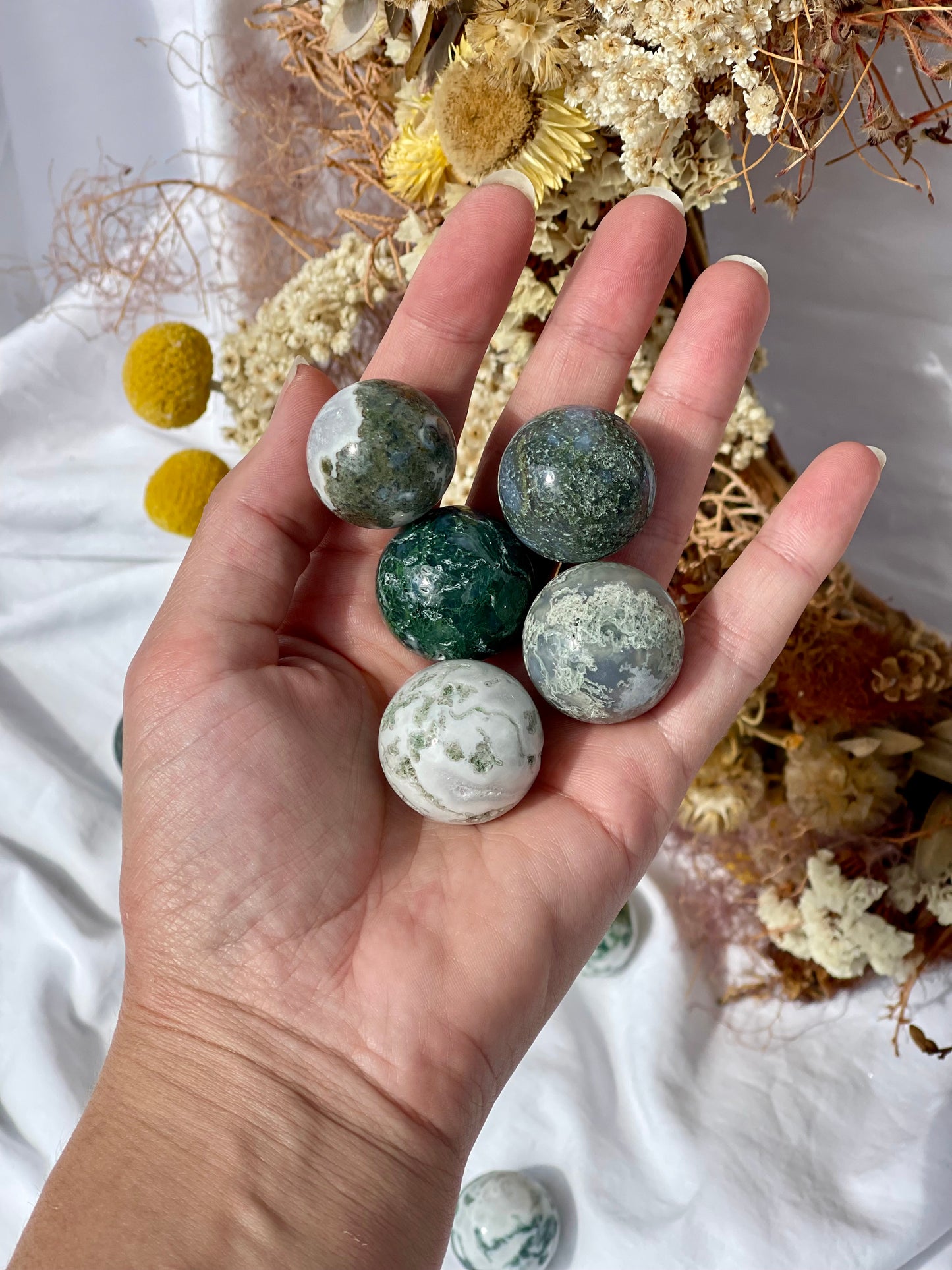 Moss Agate Mini Sphere