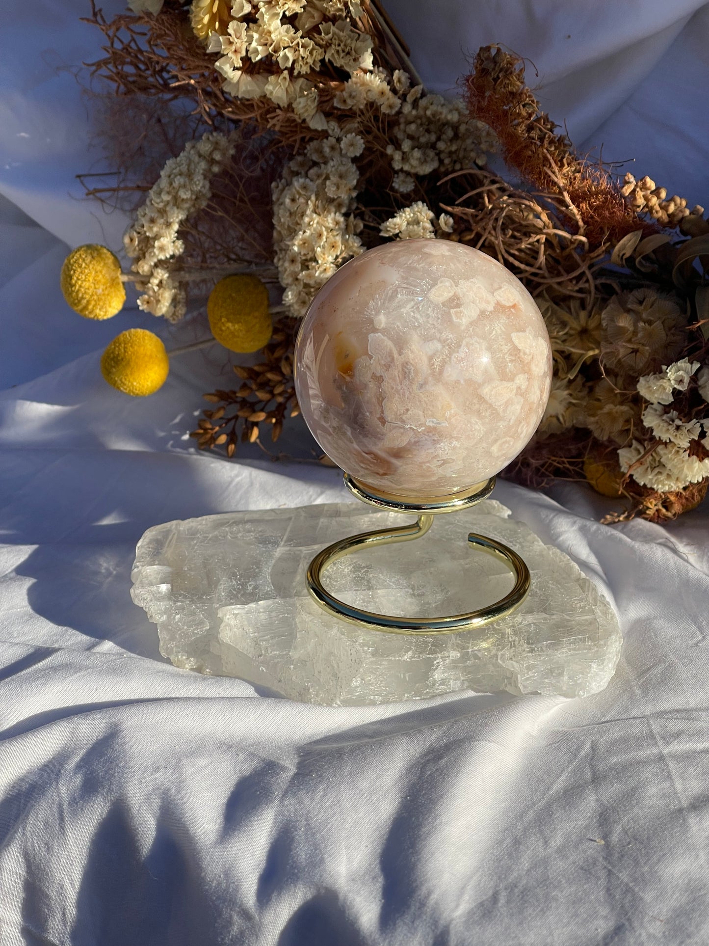 Flower Agate Sphere