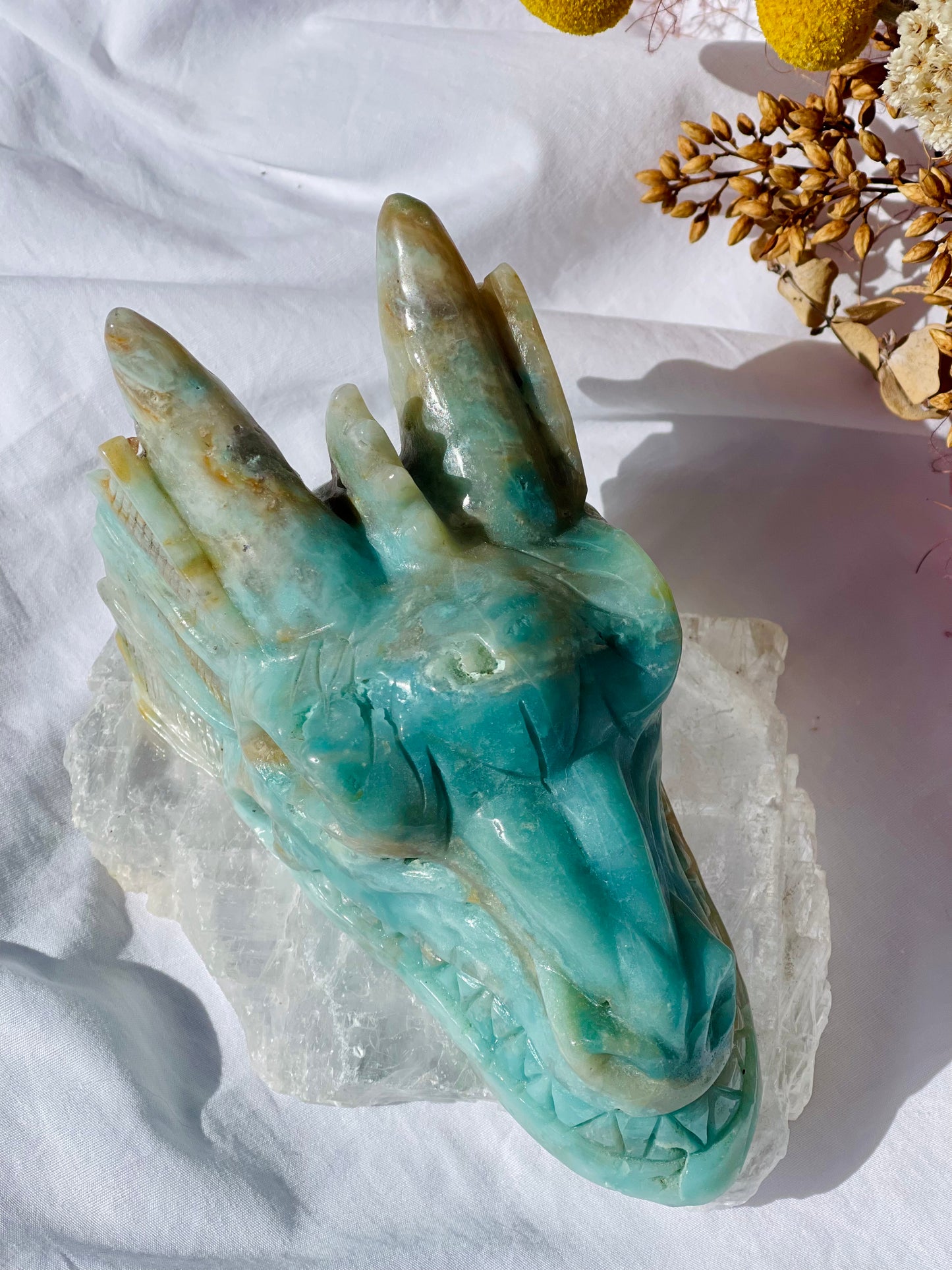 Brazilian Amazonite Dragon Head