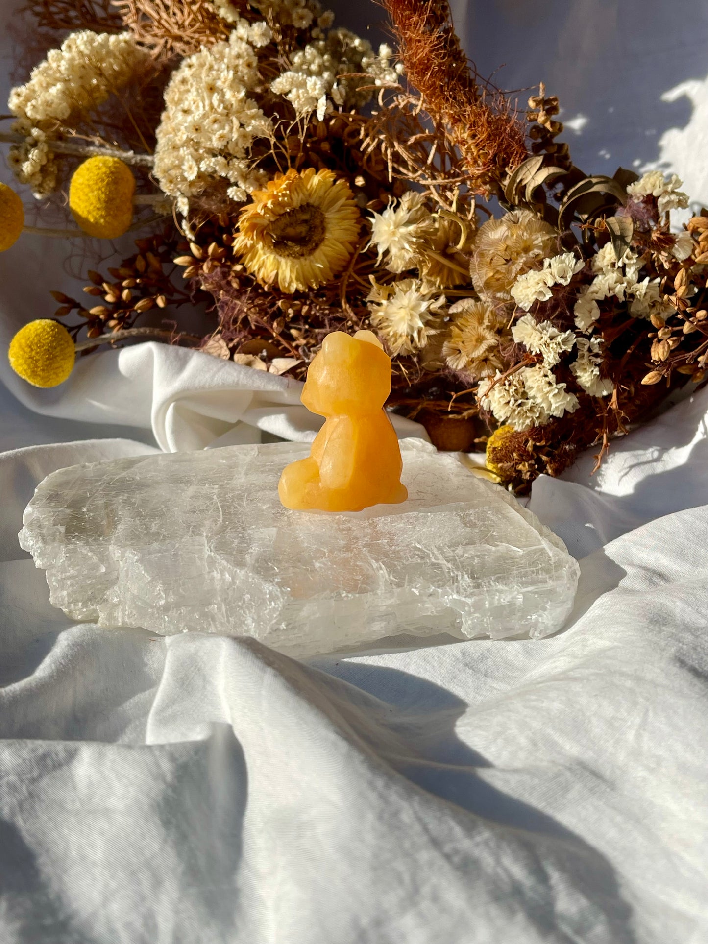 Orange Calcite Bear