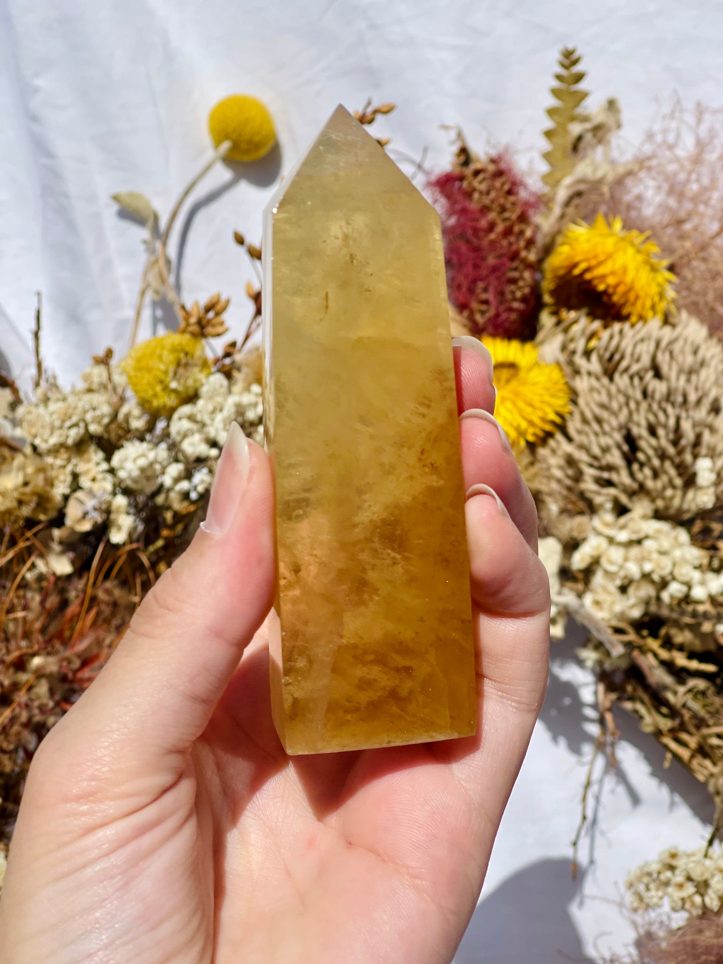 Yellow Fluorite Point