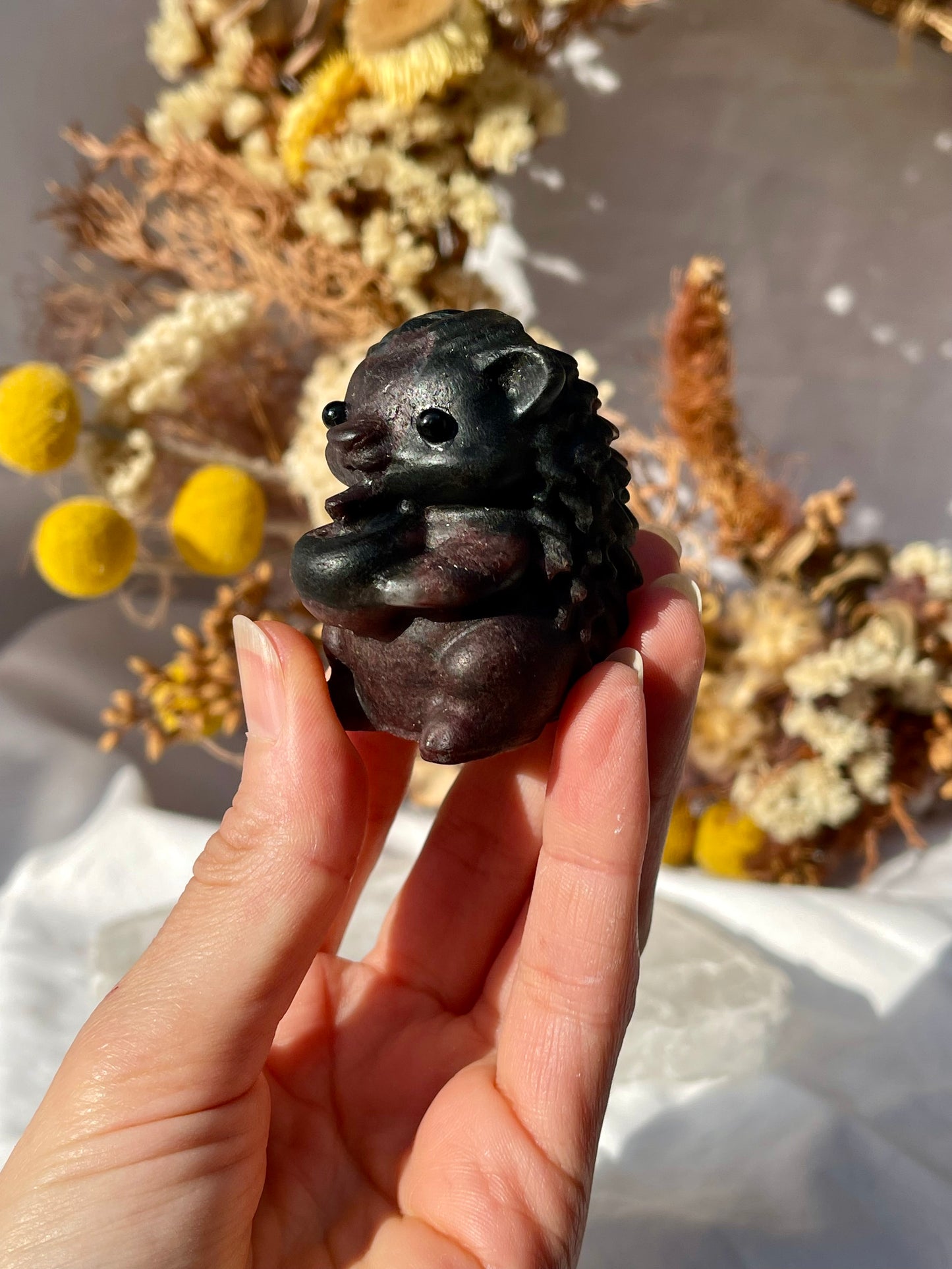 Garnet / Astrophyllite Hedgehog