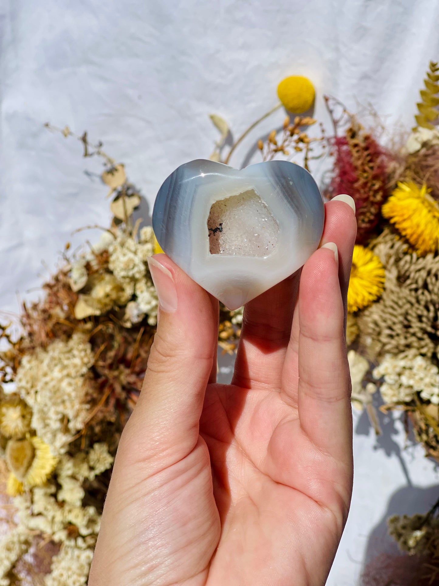 Druzy Agate Heart A