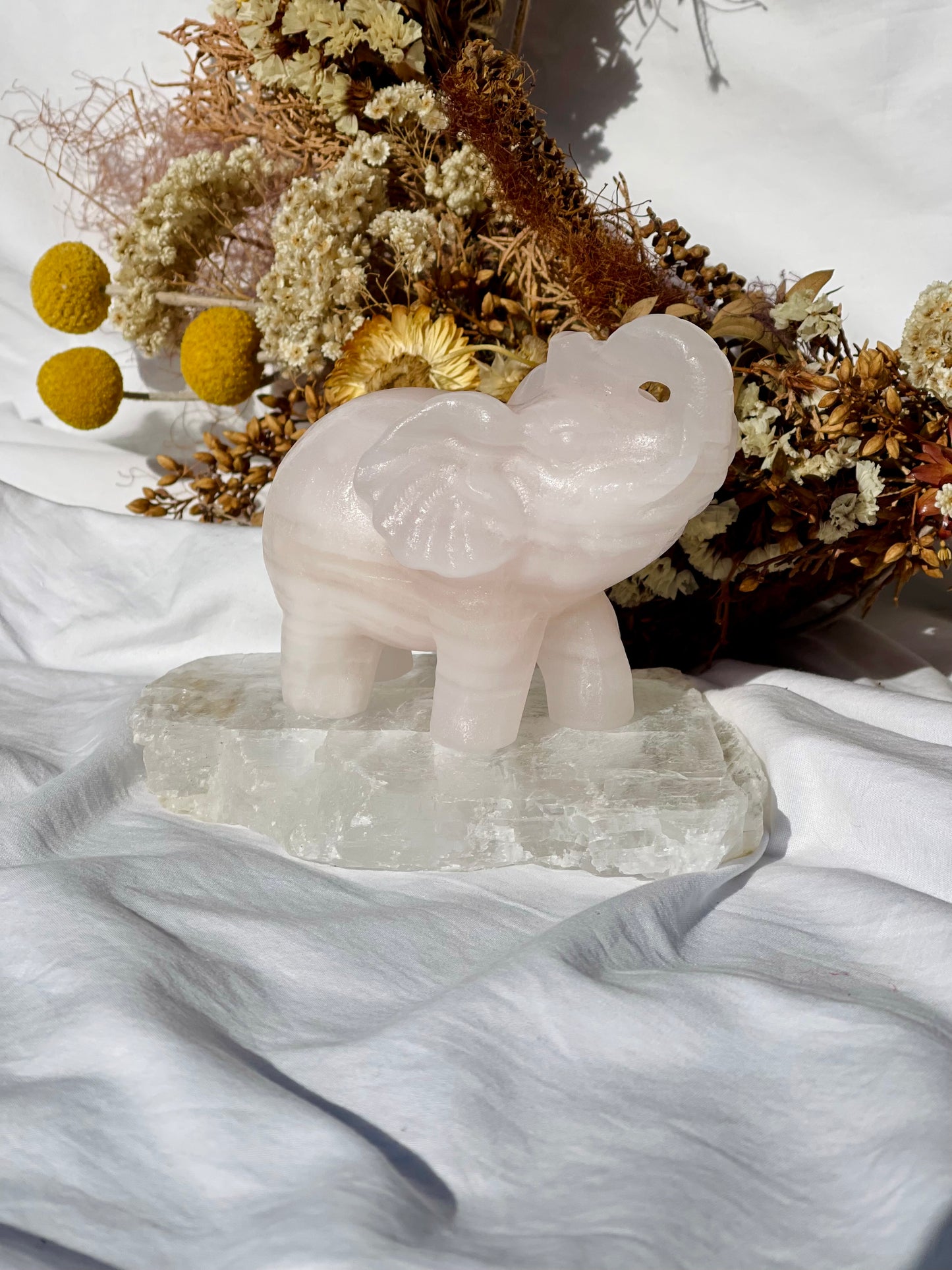 Pink Calcite Elephant