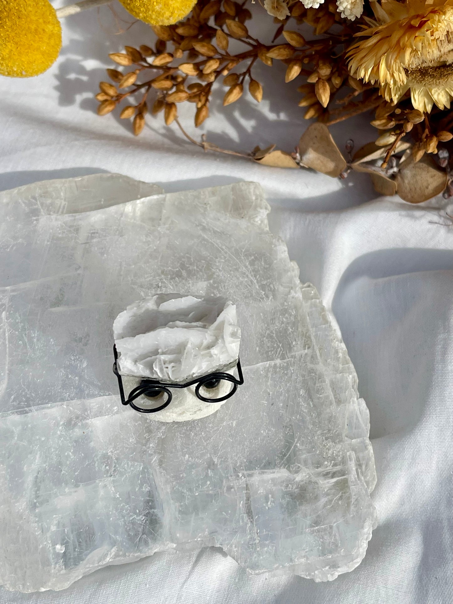 Angel Wing Calcite Critter With Glasses #2