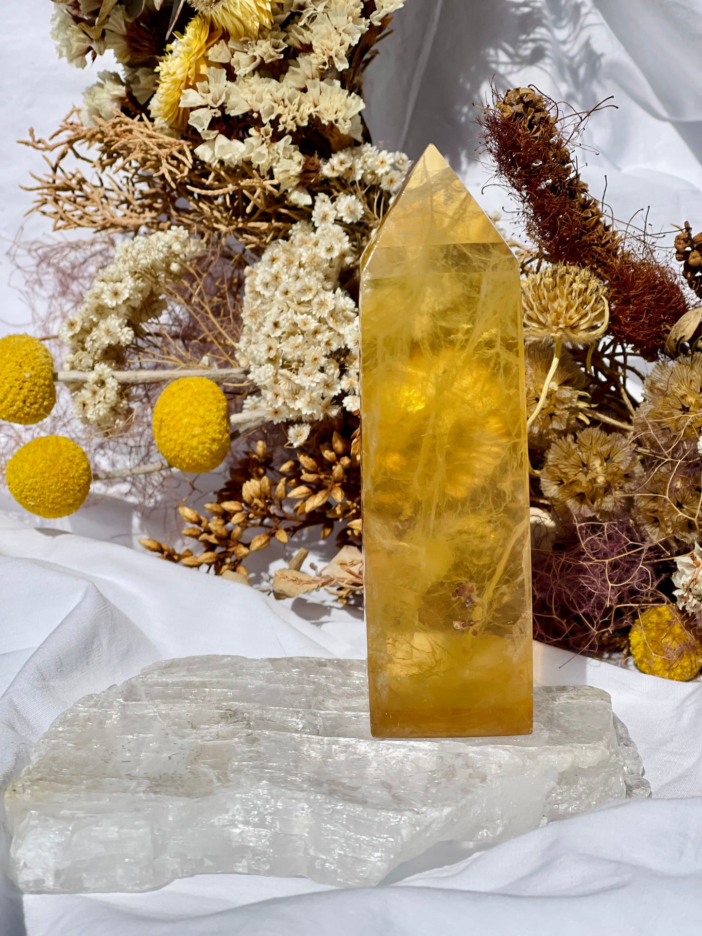 Yellow Fluorite Point