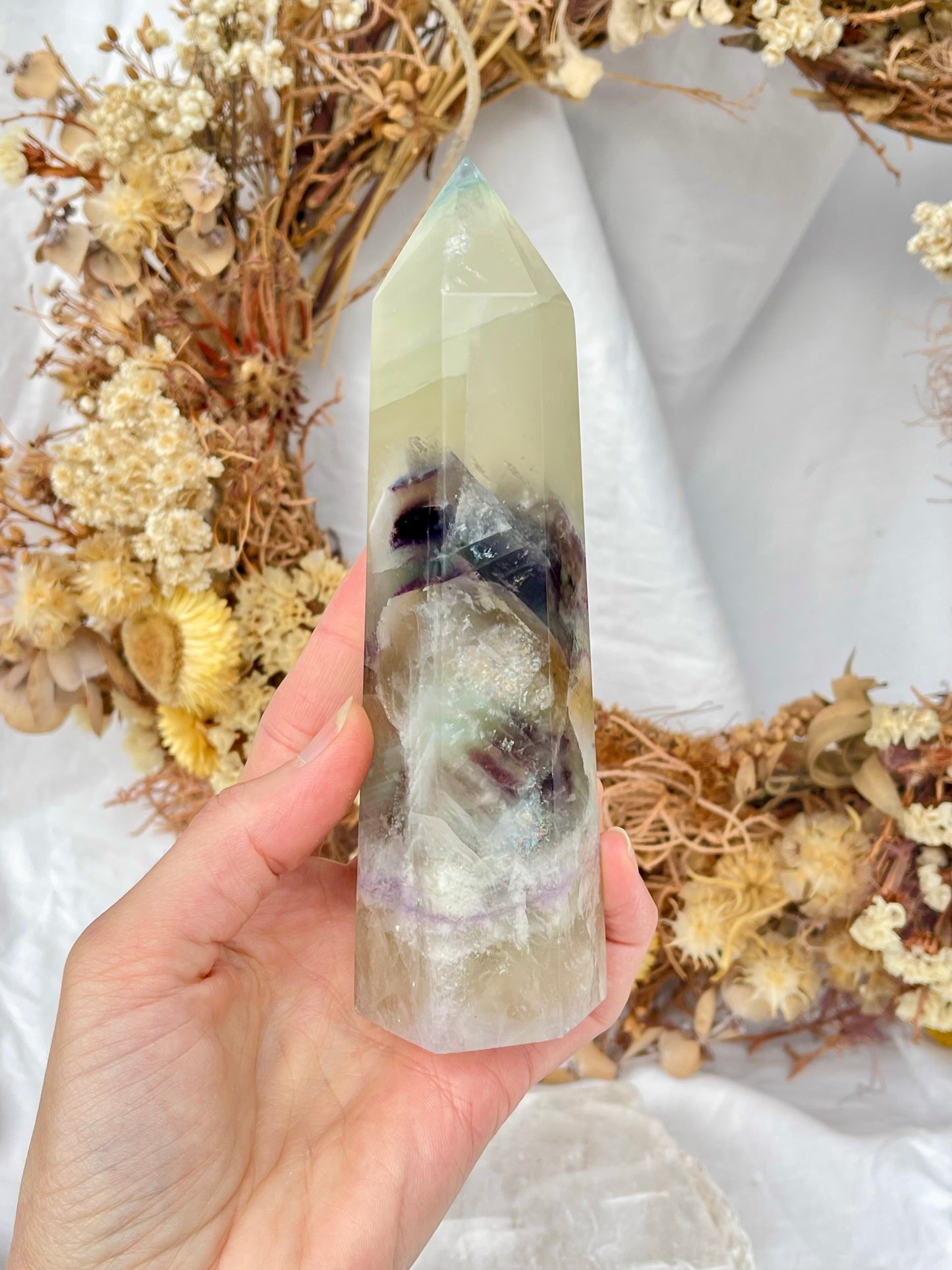 Rainbow Fluorite Point