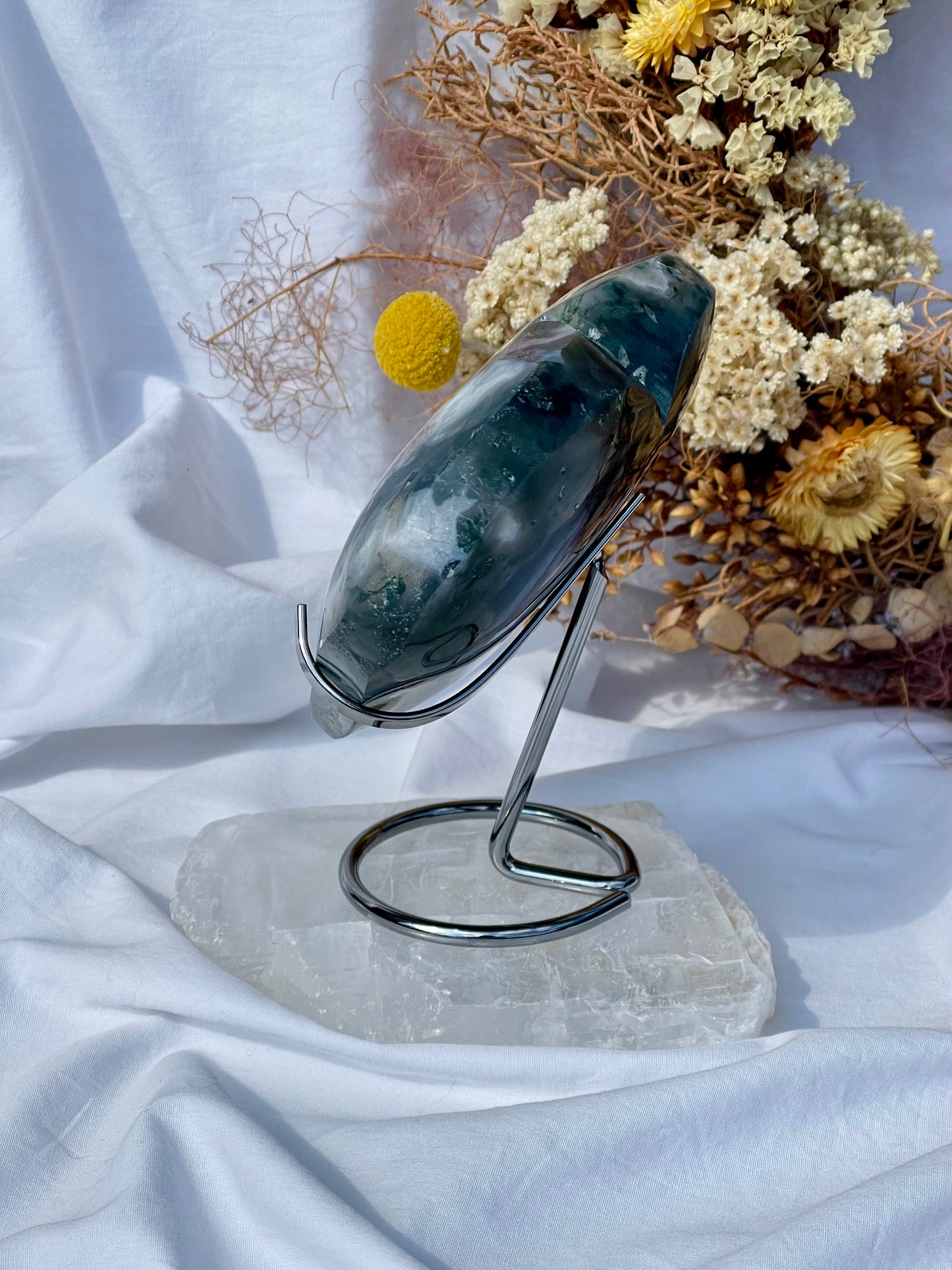 Moss Agate Heart #1