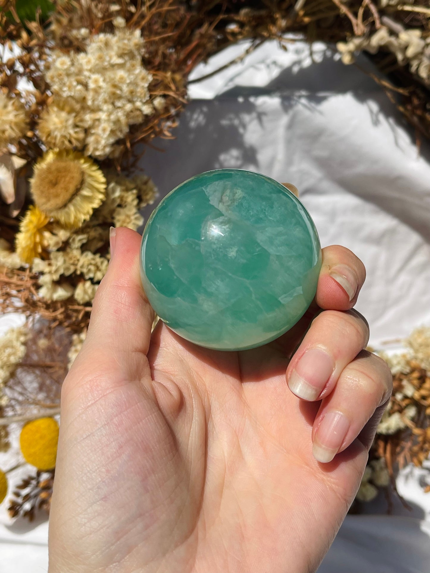 Green Fluorite Sphere #3