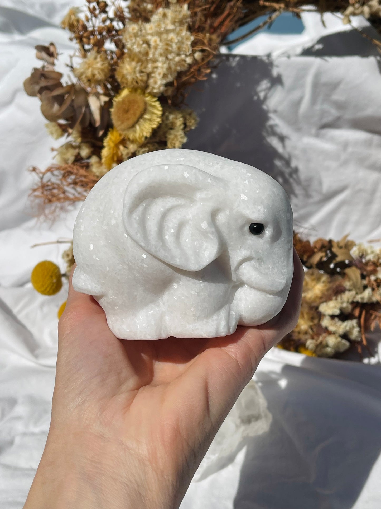 White Jade Elephant