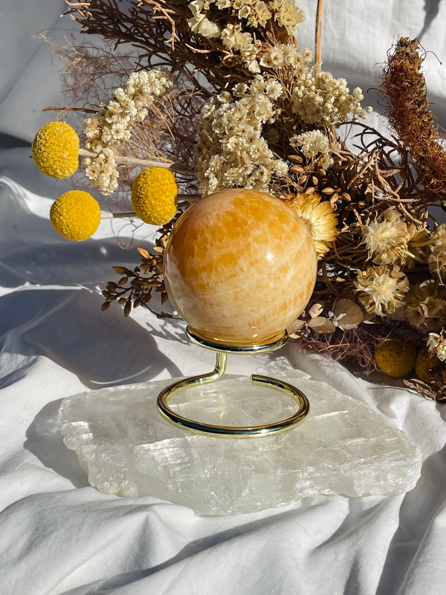 Orange Calcite Sphere