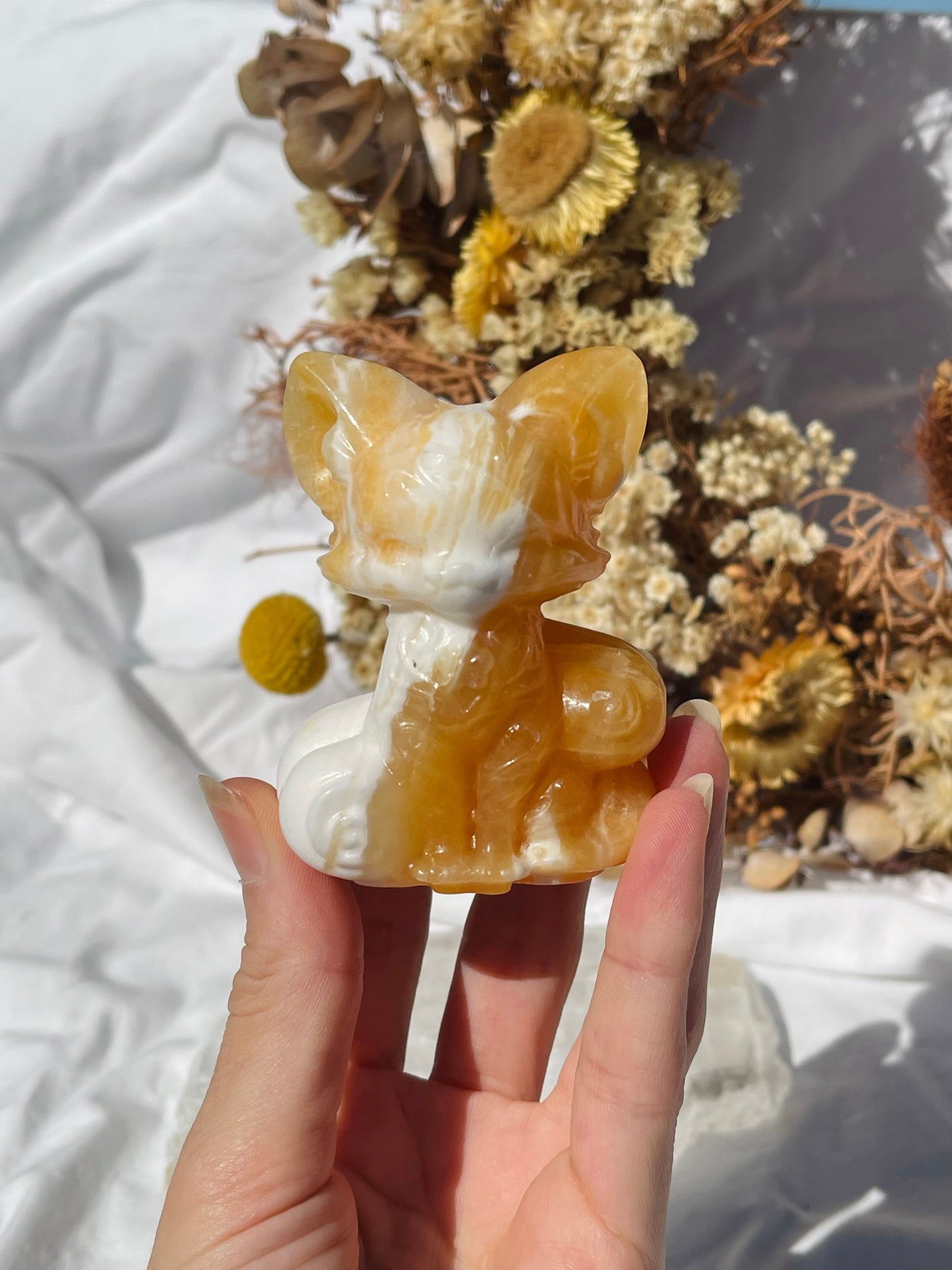 Orange Calcite Fox #2