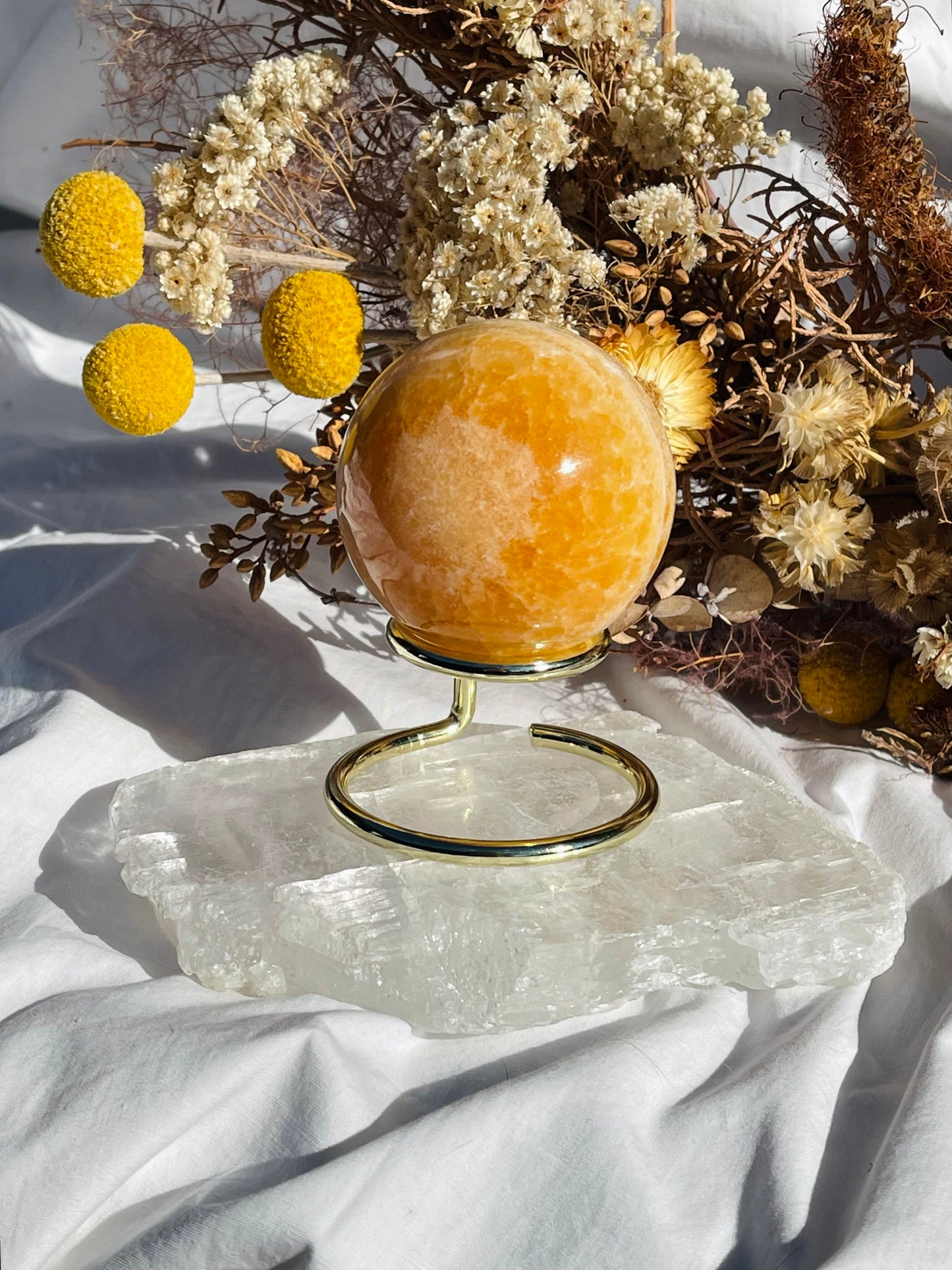Orange Calcite Sphere