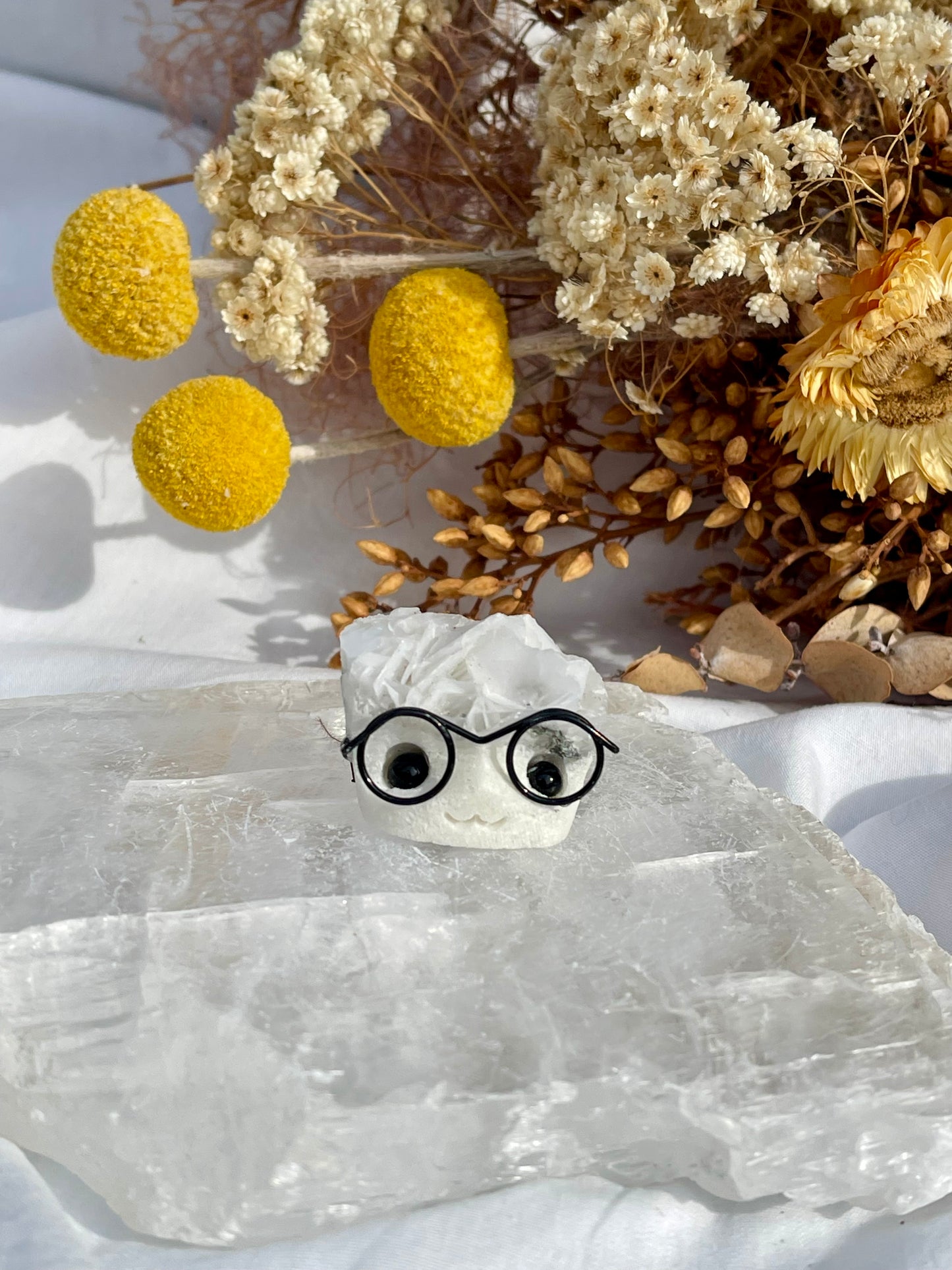 Angel Wing Calcite Critter With Glasses #1