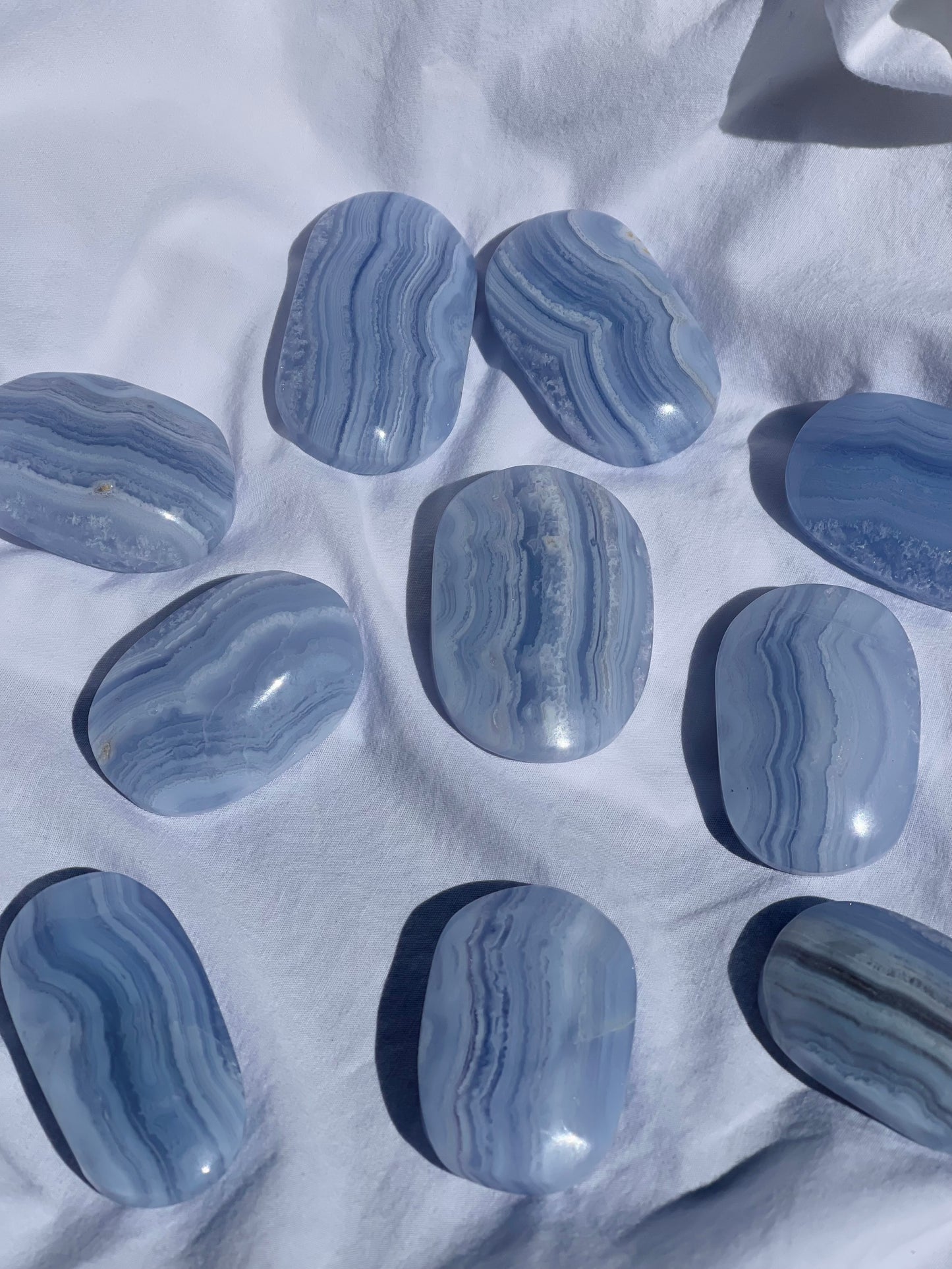 Blue Lace Agate Palmstone
