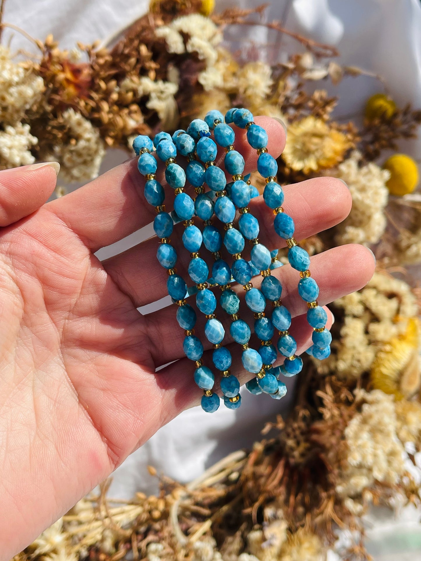 Apatite Faceted Bracelet