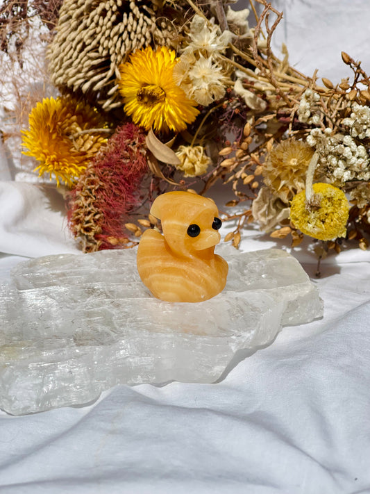 Orange Calcite Ghost Duck #1