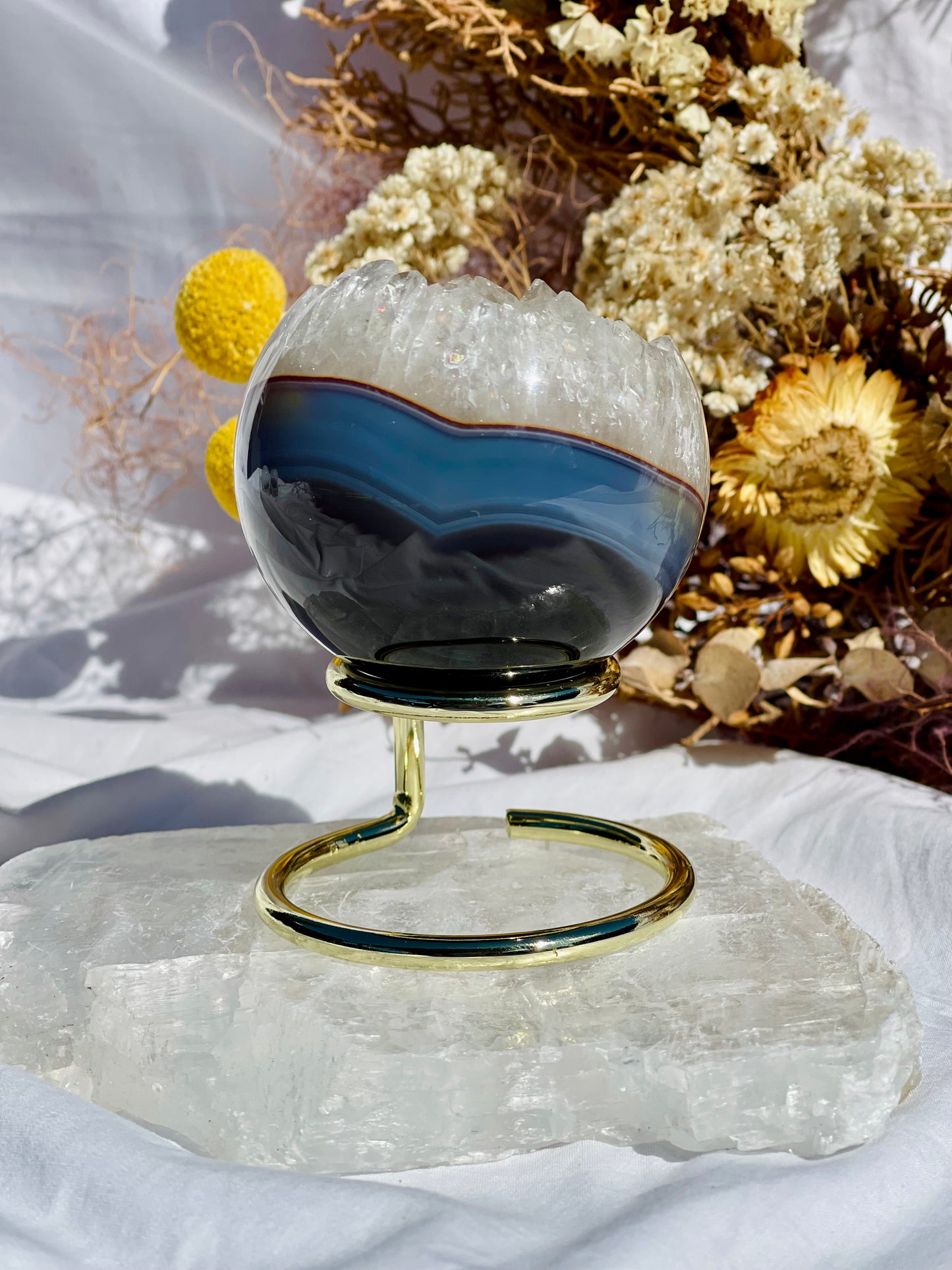 Druzy Agate Sphere #3