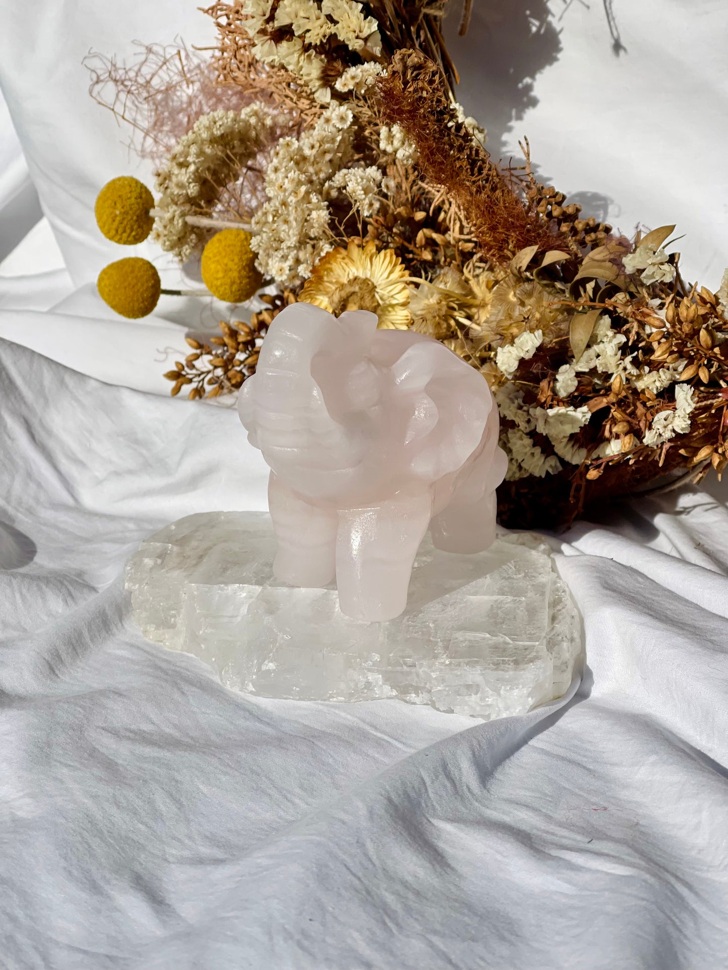 Pink Calcite Elephant