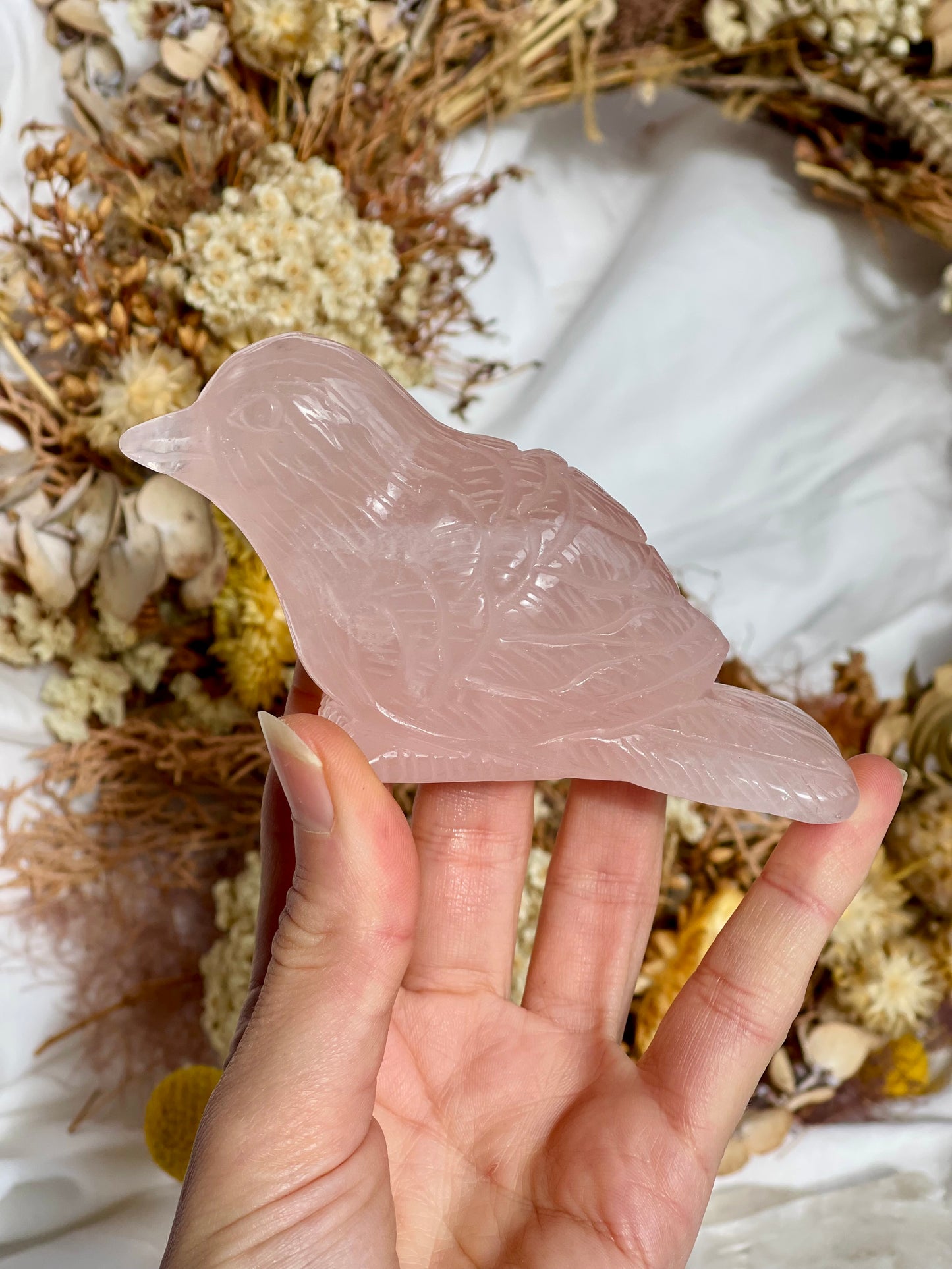 Rose Quartz Bird